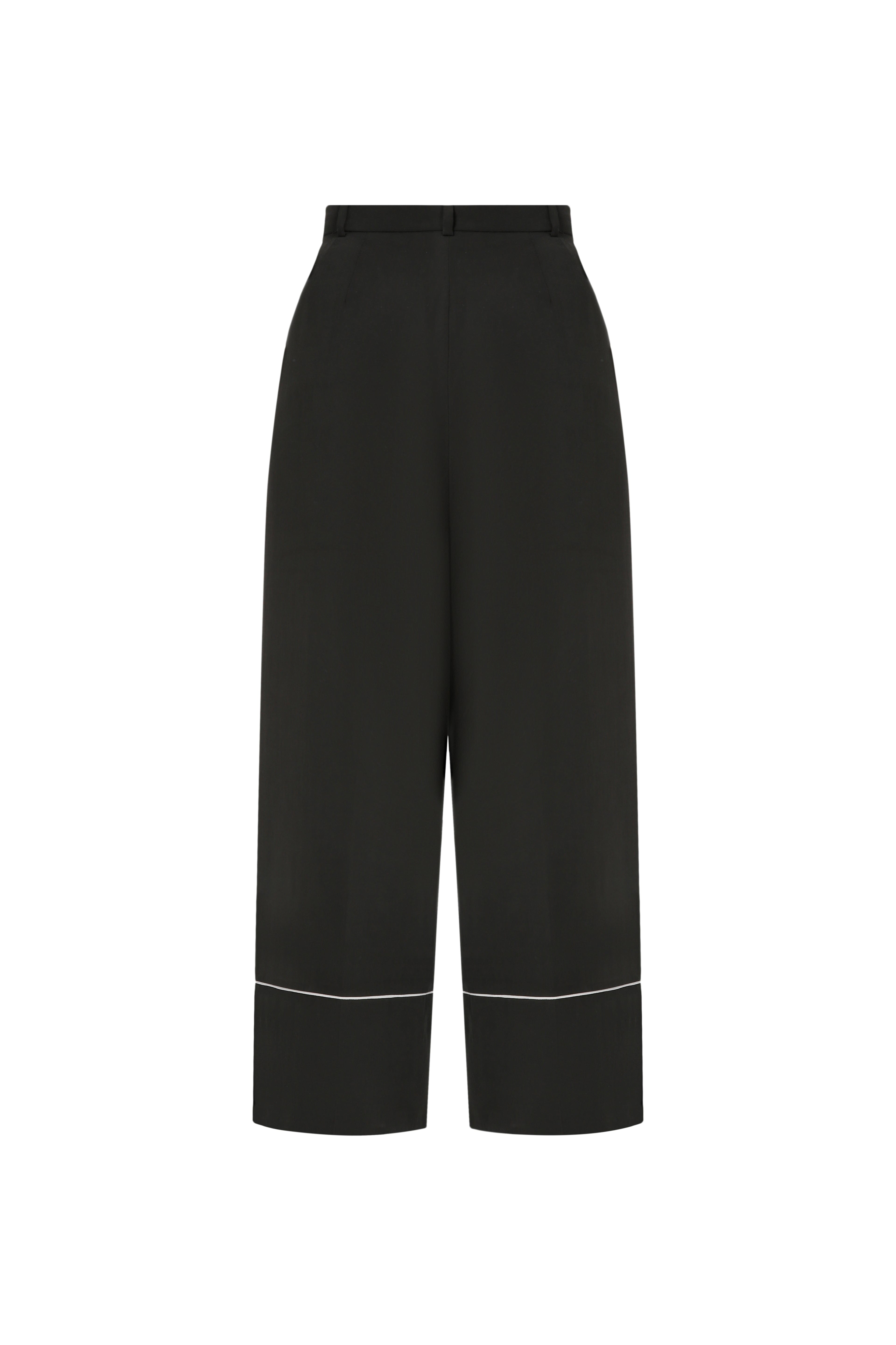 Pajama trousers with white piping made by A.M.G