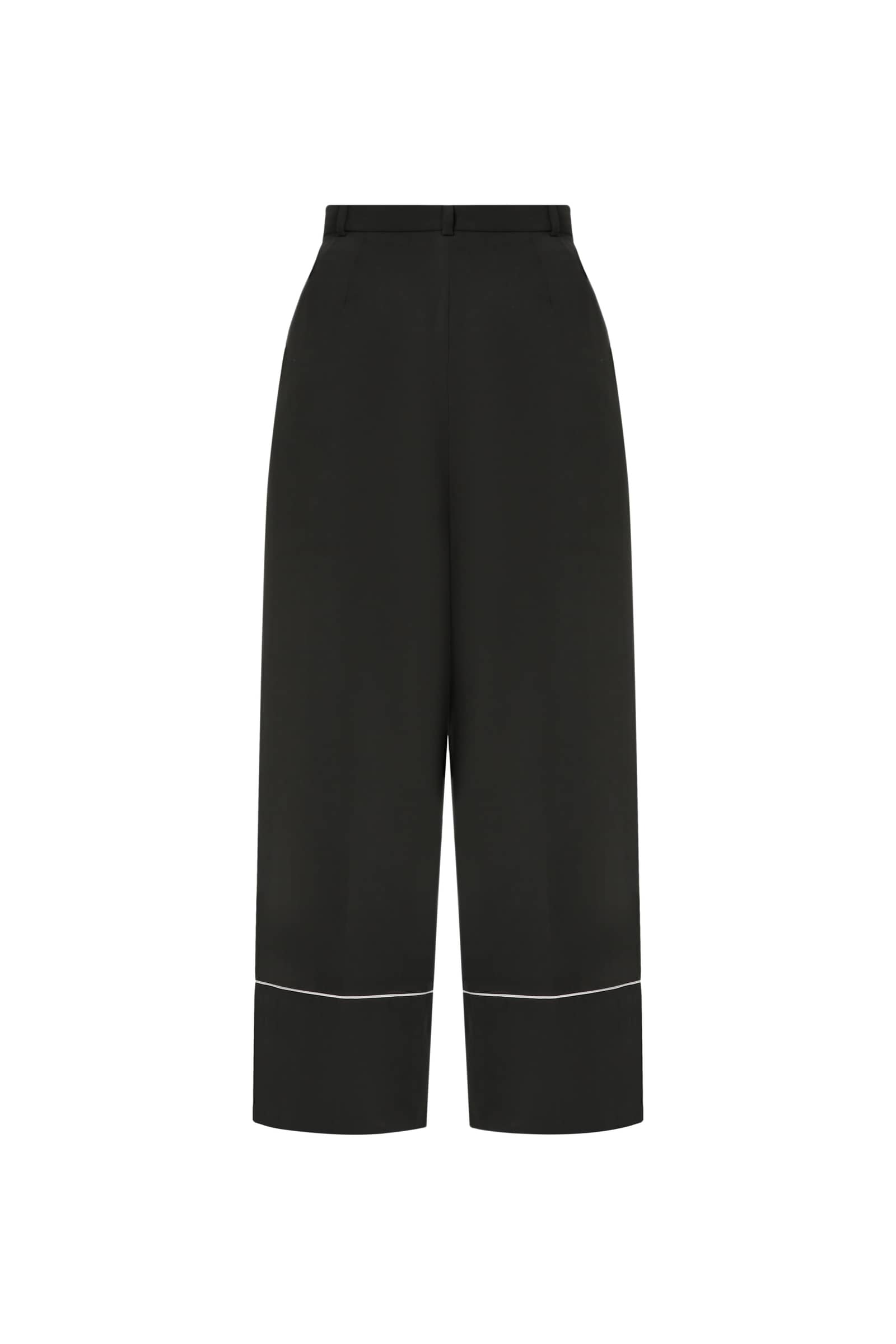 Pajama trousers with white piping made by A.M.G