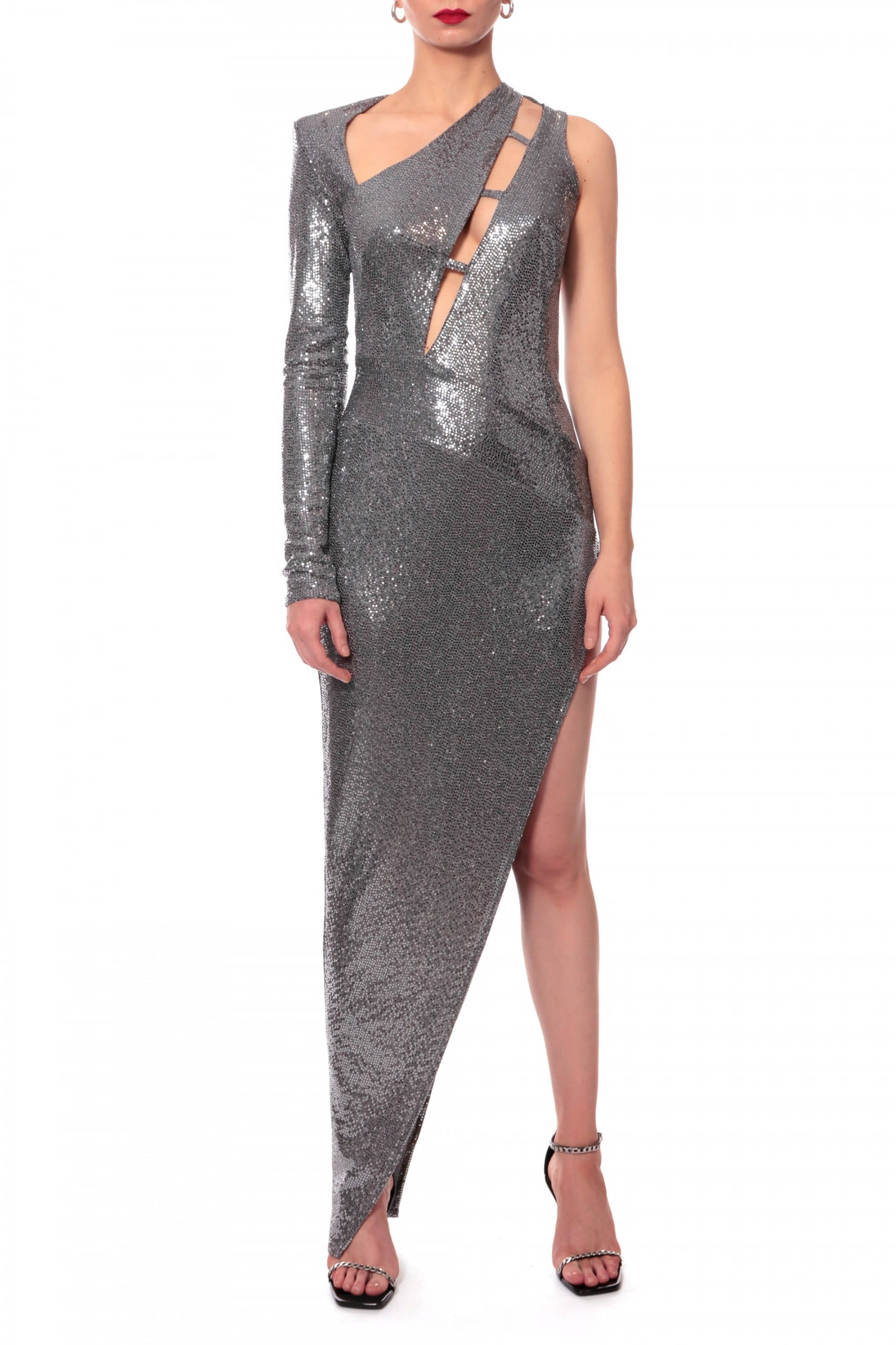 Dress Vivian Steel Grey made by HALEWSKI