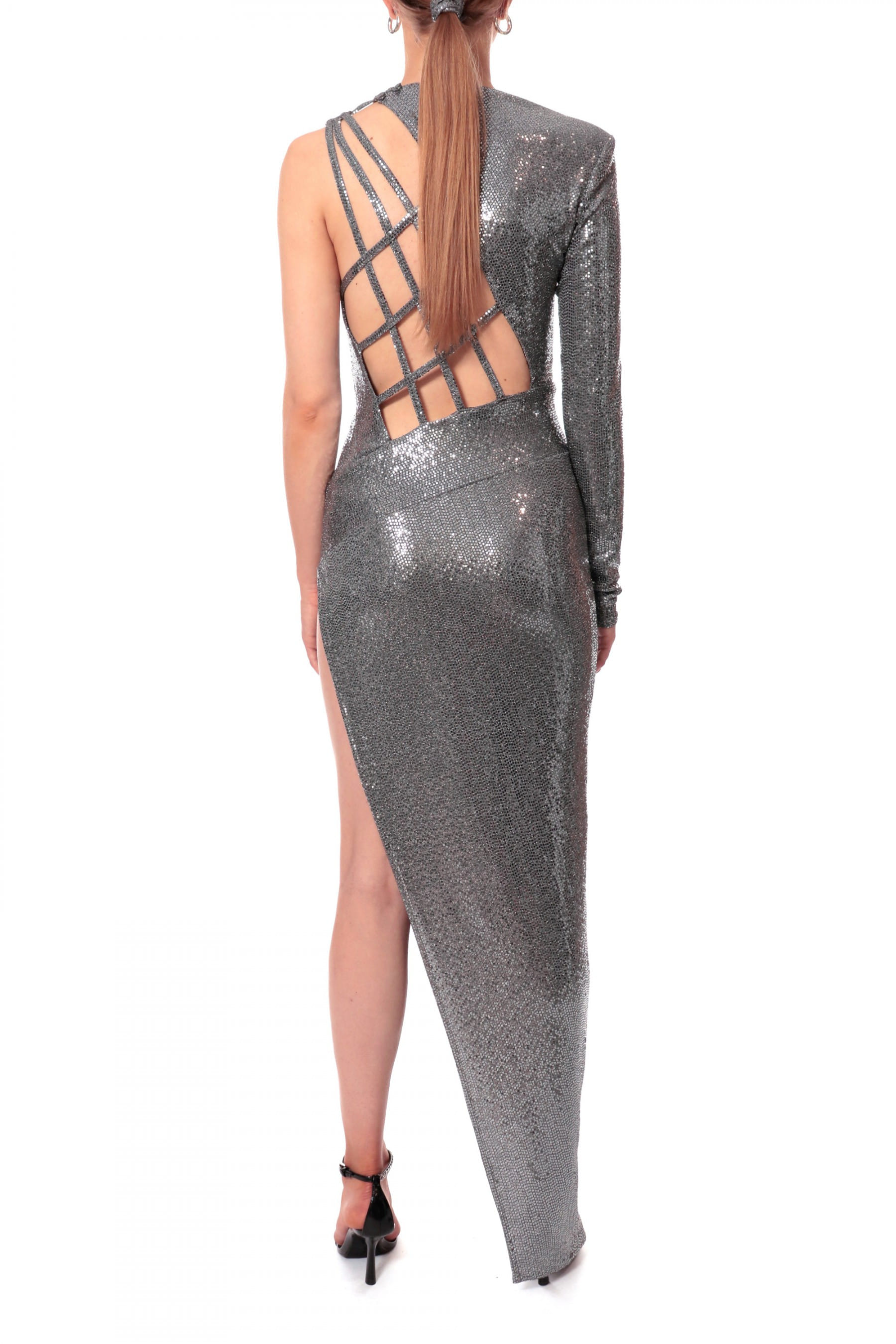 Dress Vivian Steel Grey made by HALEWSKI