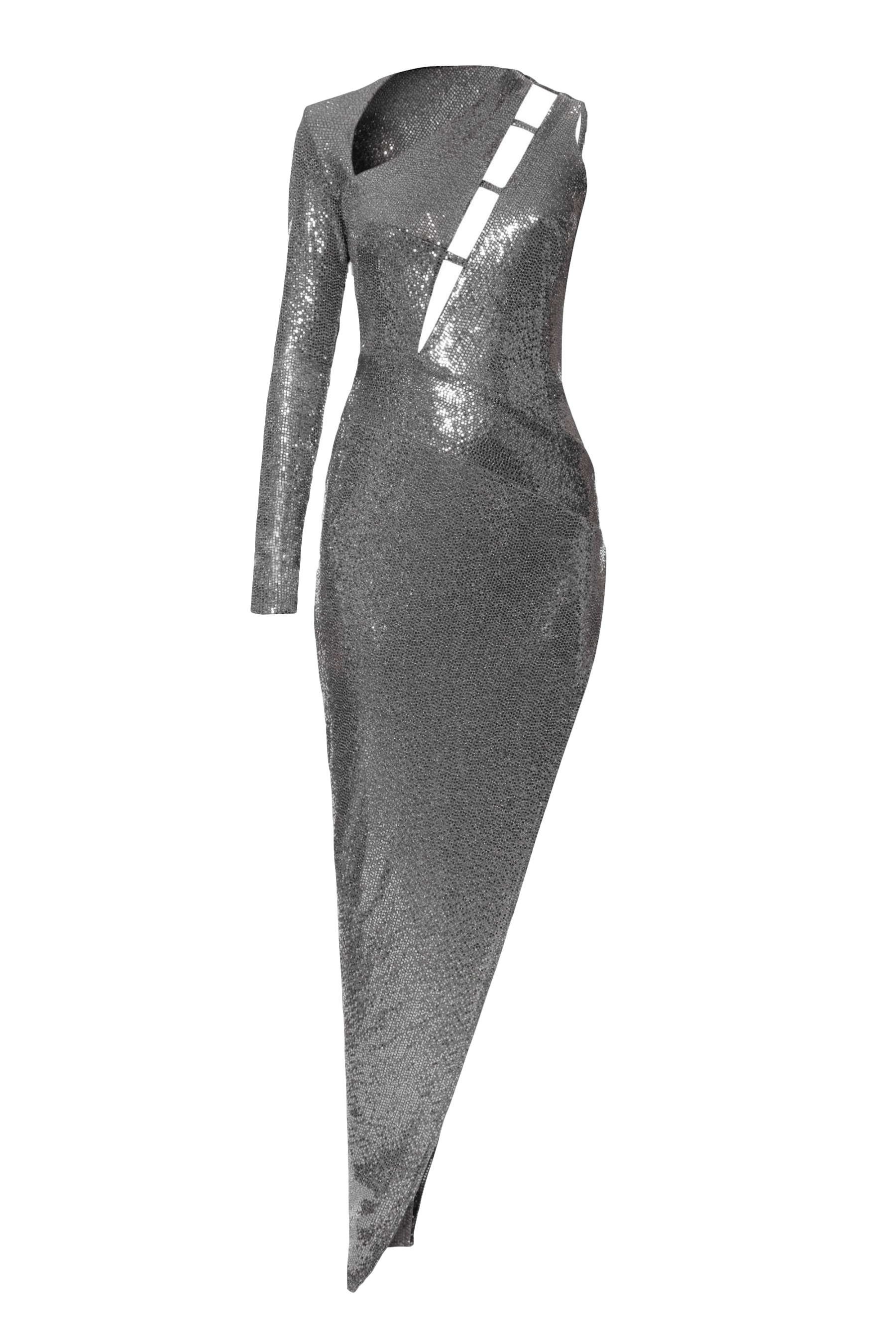 Dress Vivian Steel Grey made by HALEWSKI