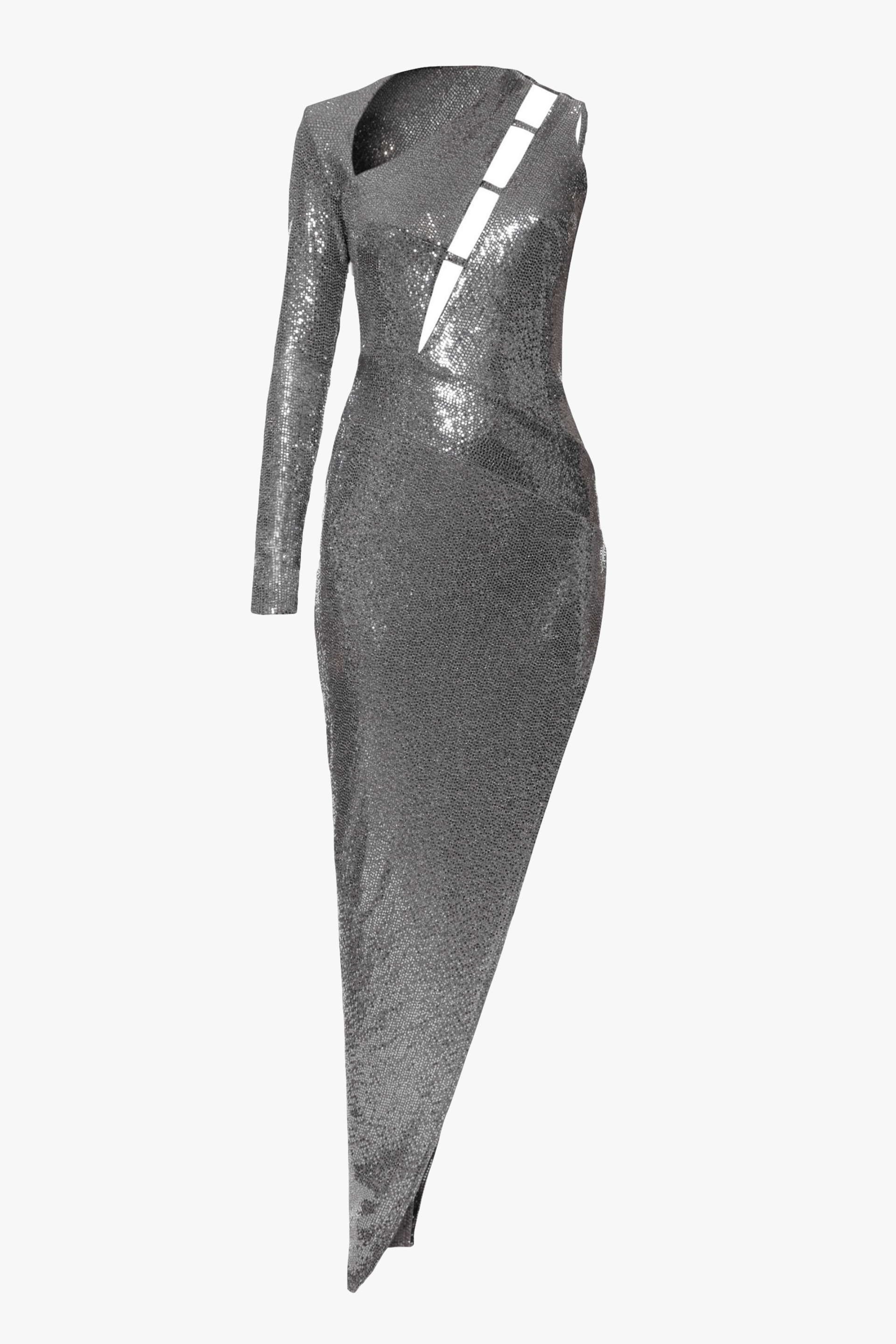 Dress Vivian Steel Grey made by HALEWSKI