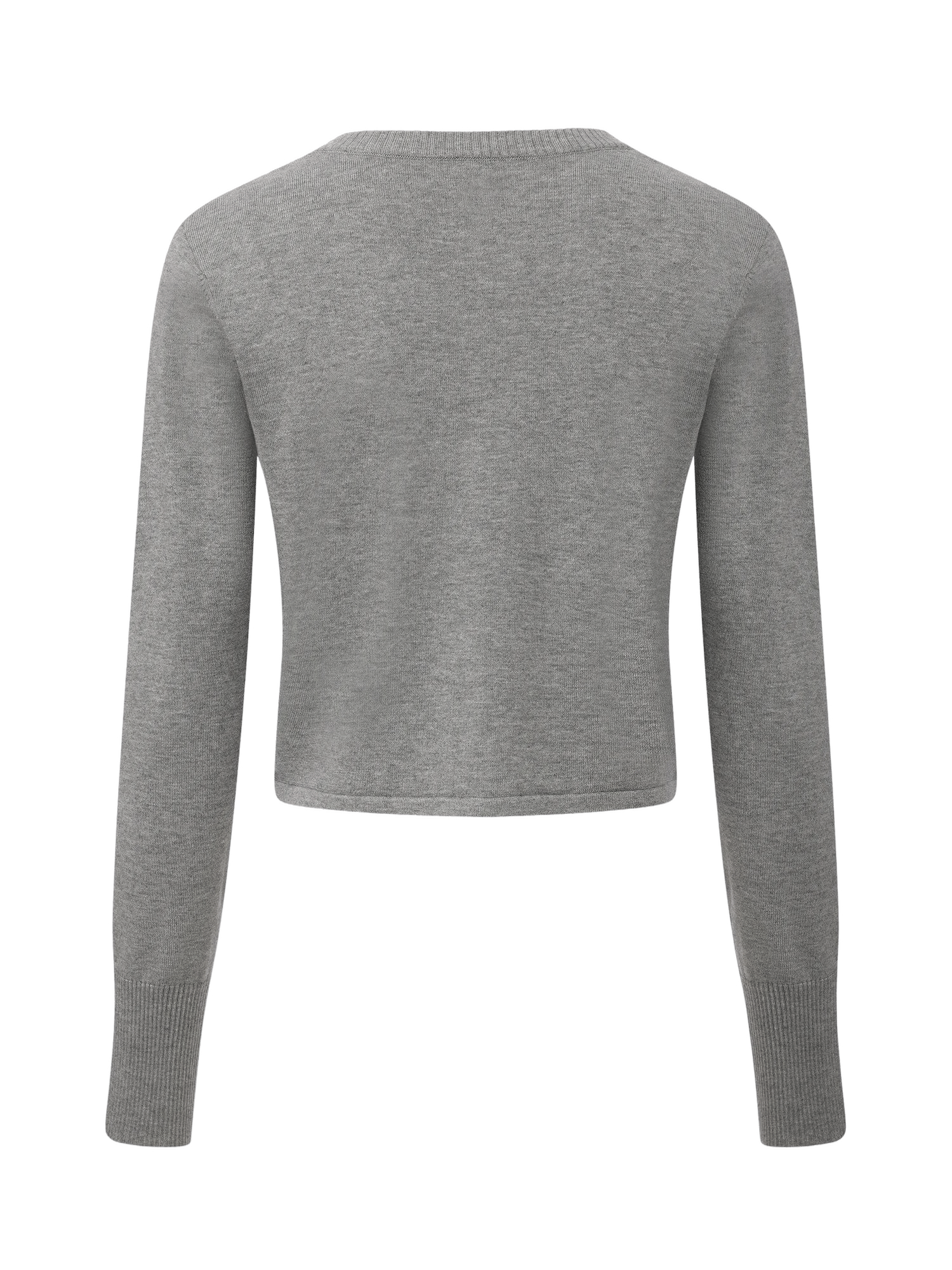 Millie Round-Neck Grey Knit Cardigan made by Nana Jacqueline