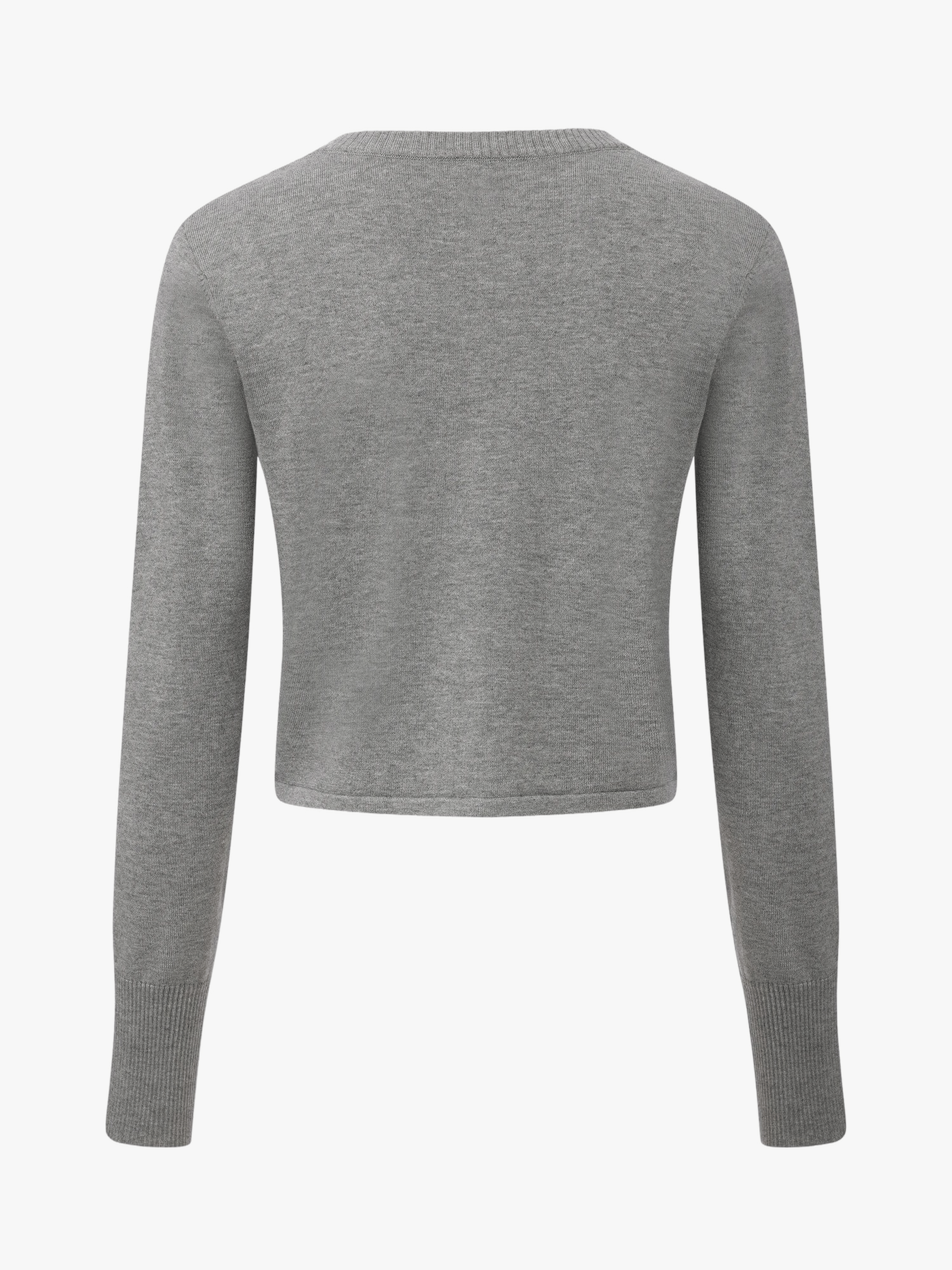 Millie Round-Neck Grey Knit Cardigan made by Nana Jacqueline