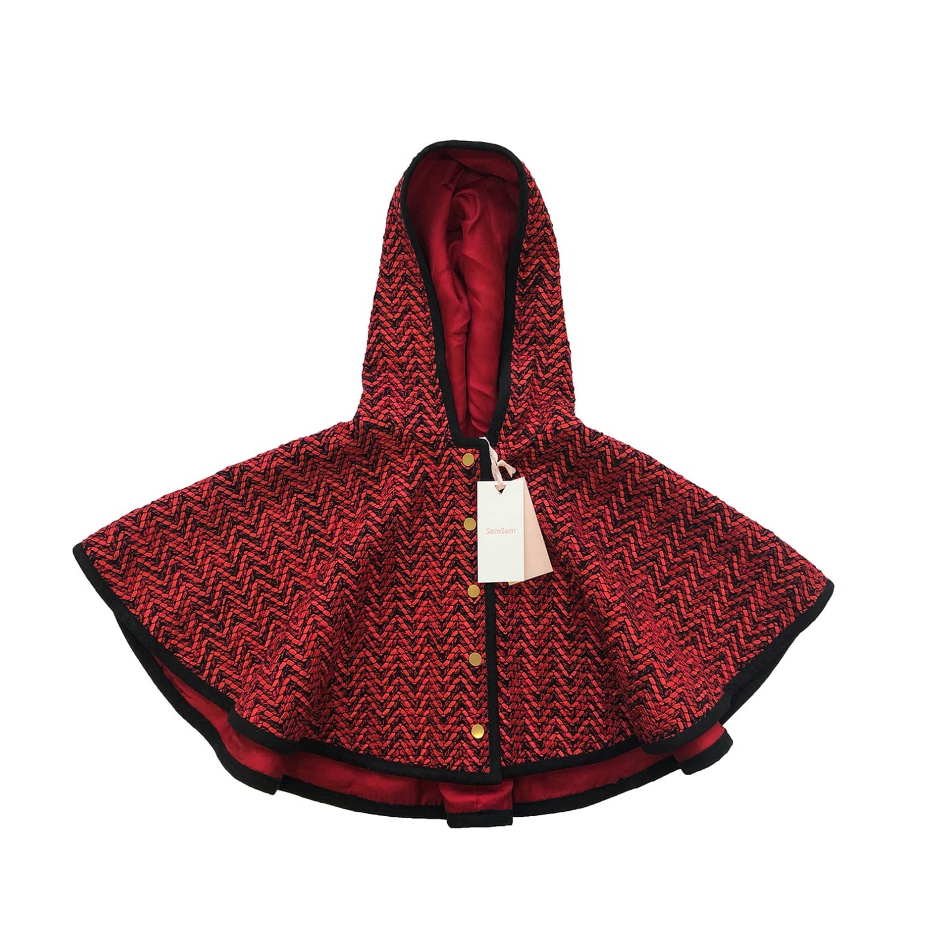 Sameera Cape Jacket - Red made by SEMSEM