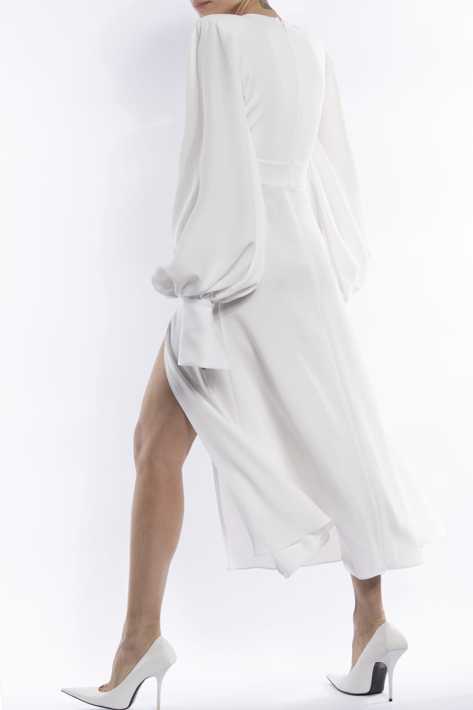 Venice Dress in White made by Vestiaire d'un Oiseau Libre