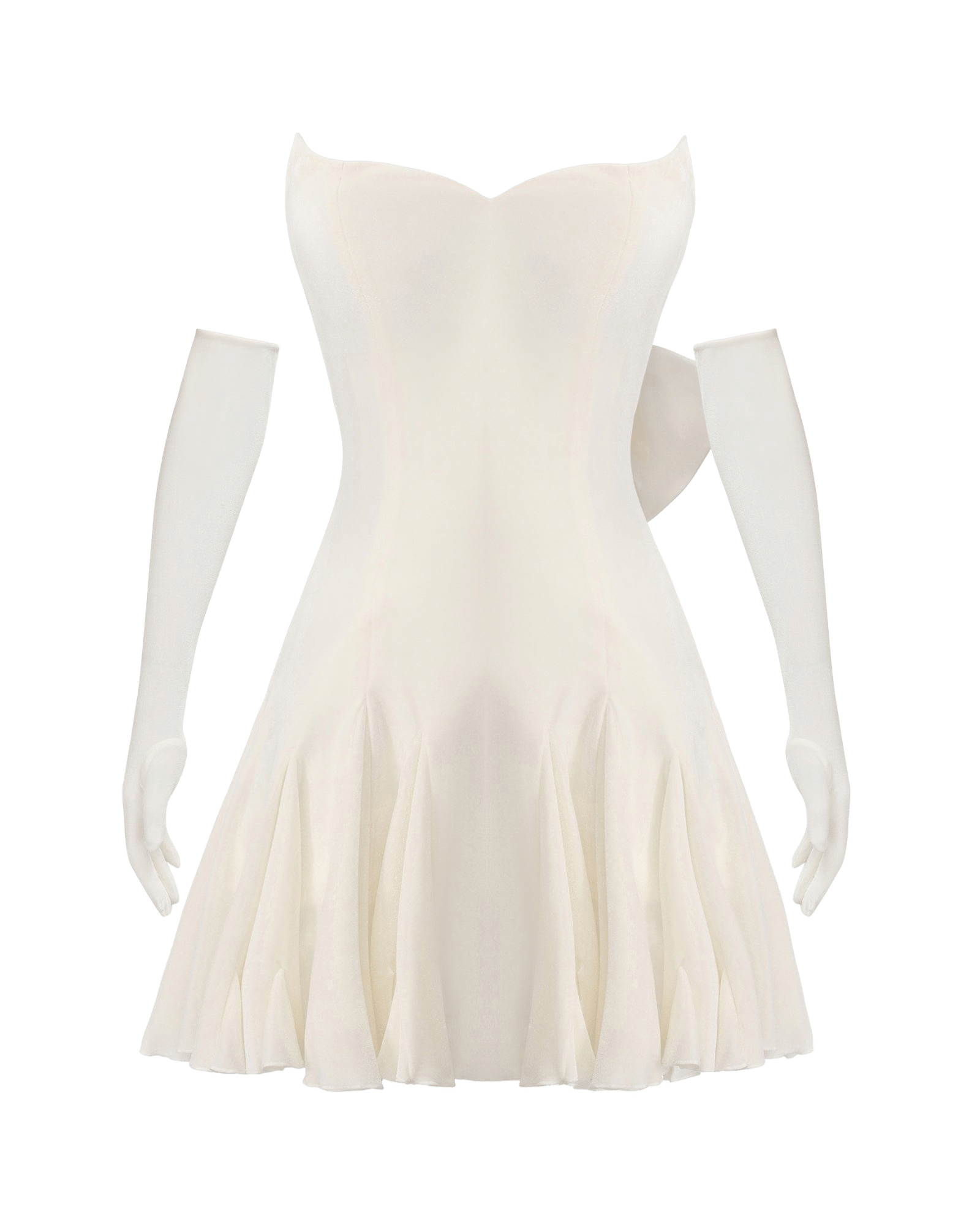 Madeleine Velvet Mini Dress (White) made by Nana Jacqueline