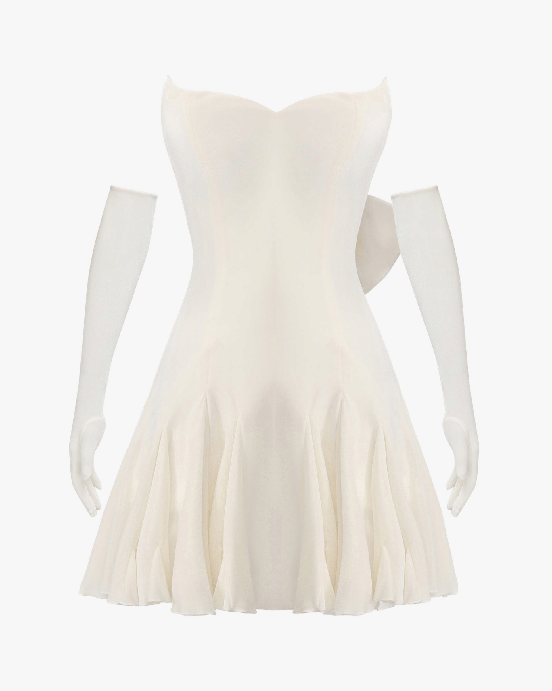 Madeleine Velvet Mini Dress (White) made by Nana Jacqueline