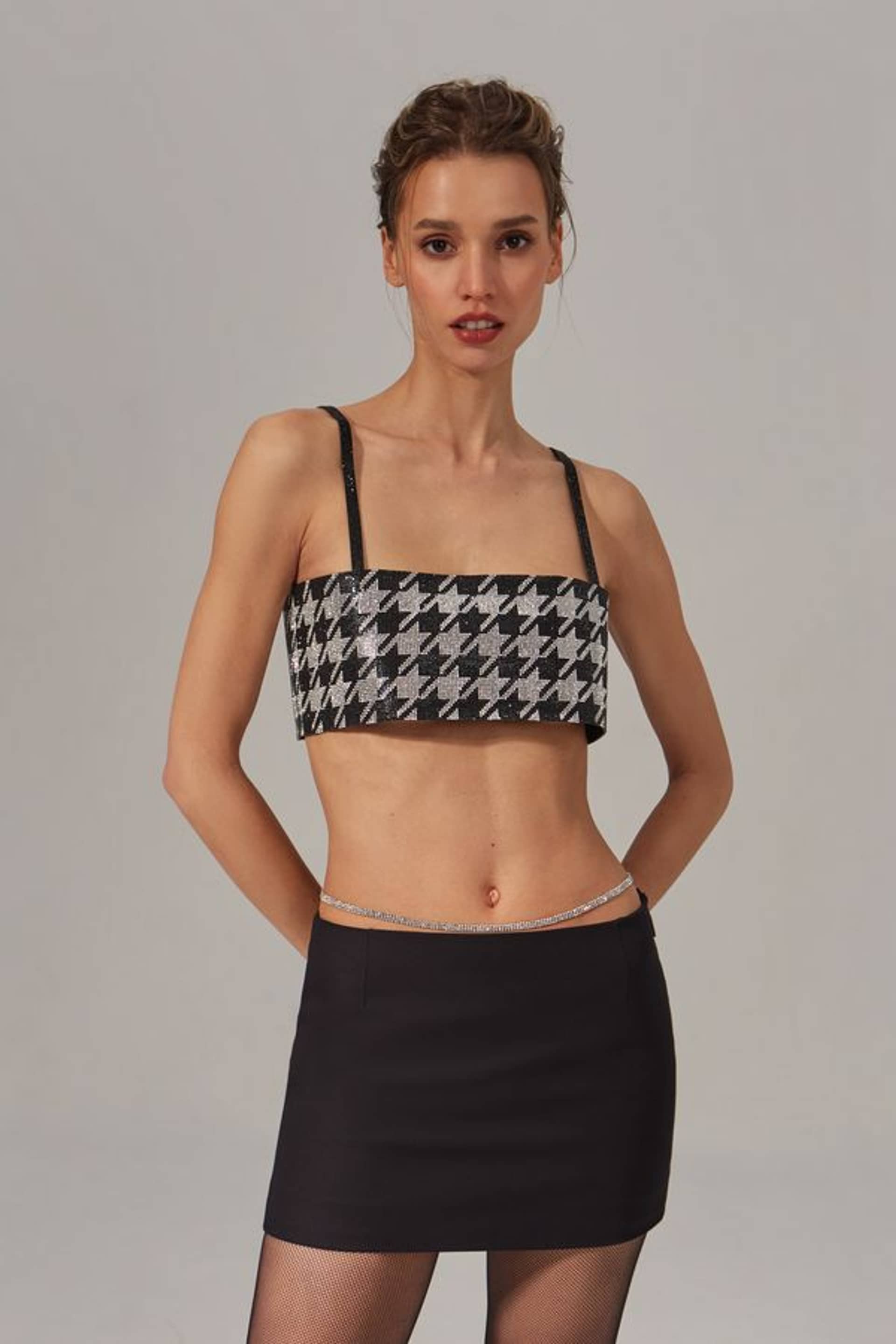 CHARLOTTE TOP Pied-de-Poule made by NUÉ