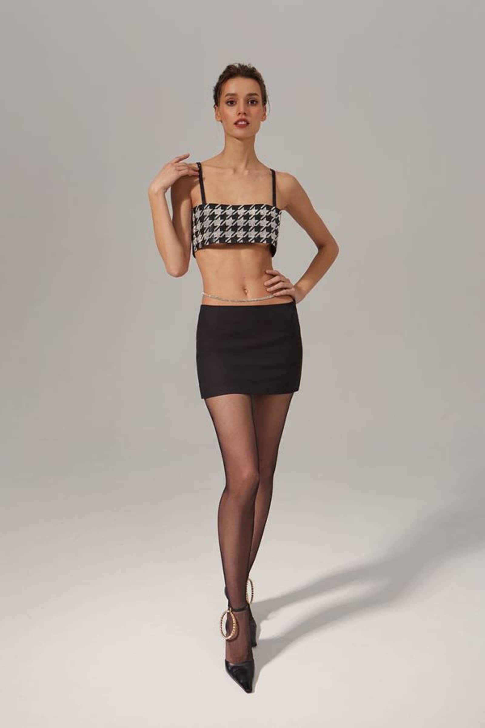 CHARLOTTE TOP Pied-de-Poule made by NUÉ