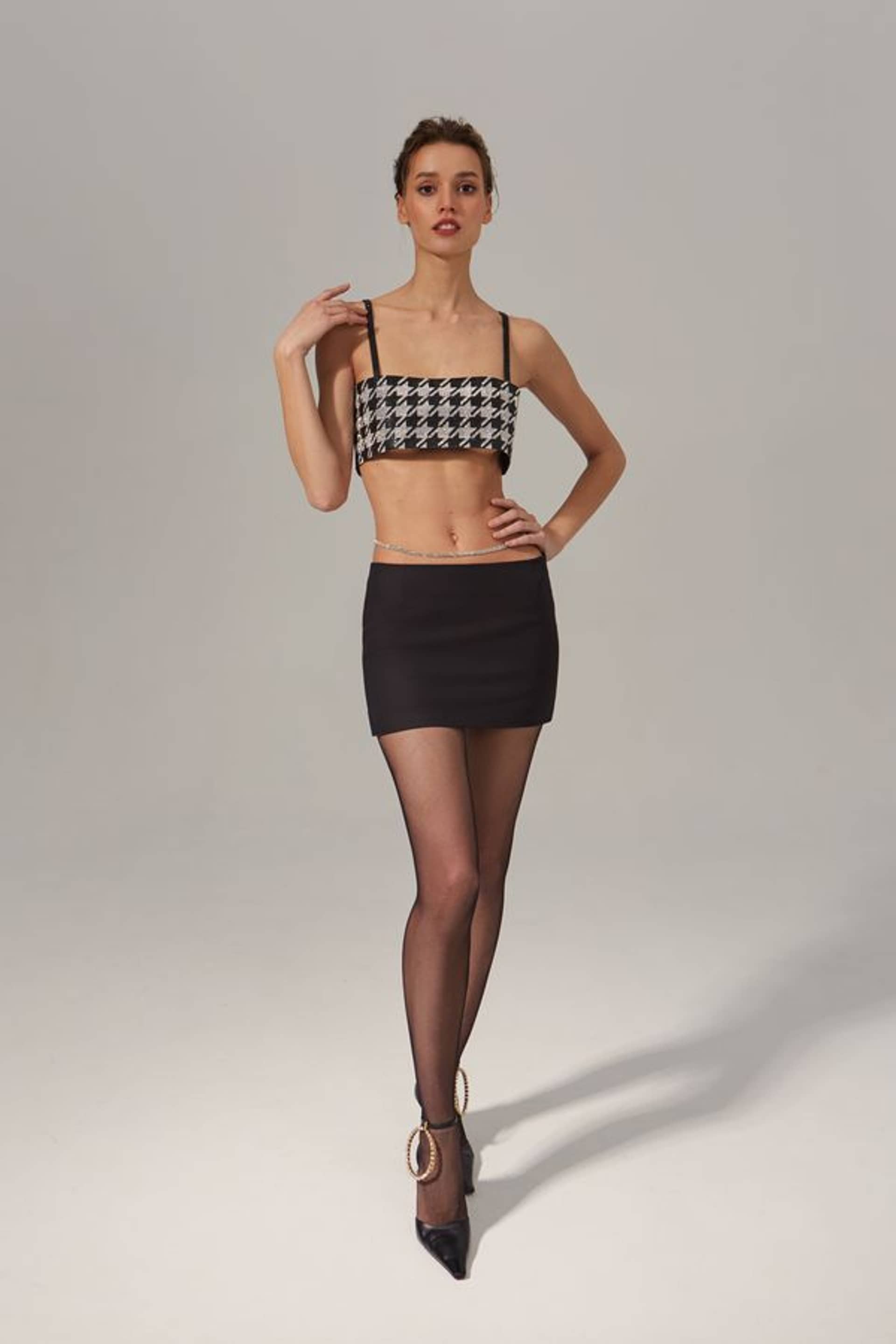 CHARLOTTE TOP Pied-de-Poule made by NUÉ