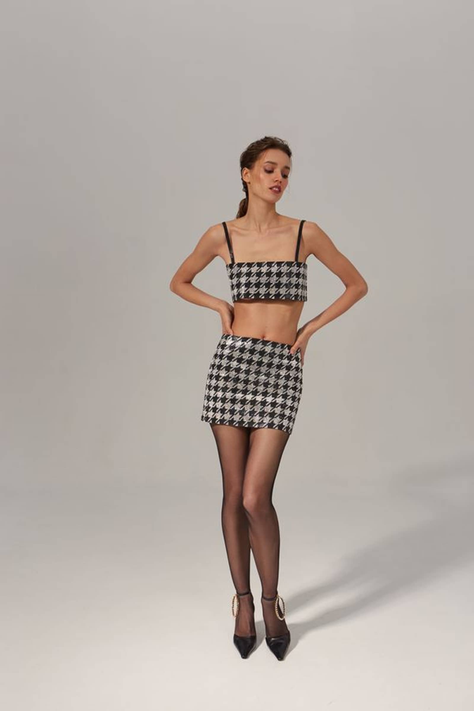 CHARLOTTE TOP Pied-de-Poule made by NUÉ