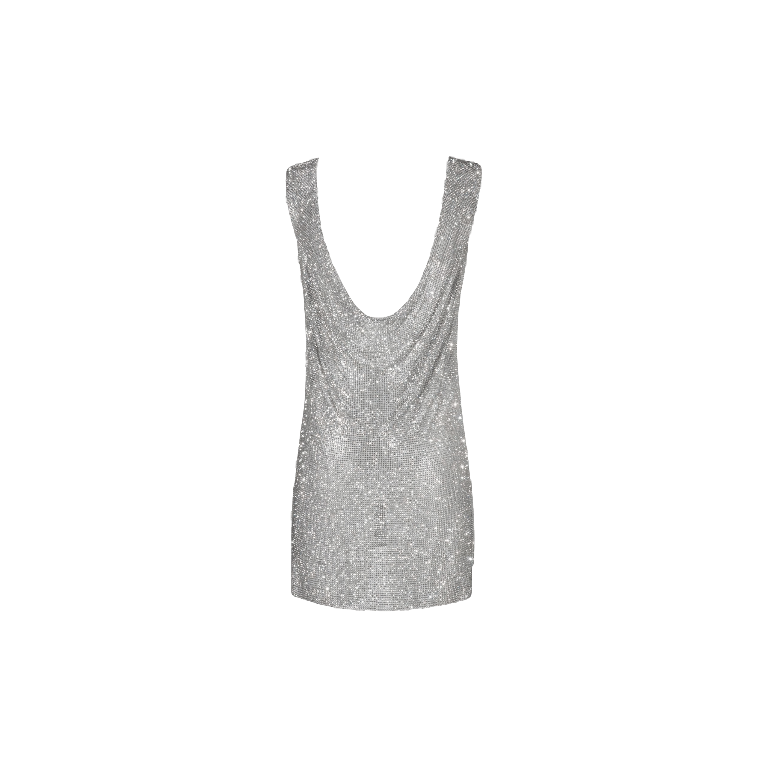 Silver crystals draped dress made by Daniele Morena