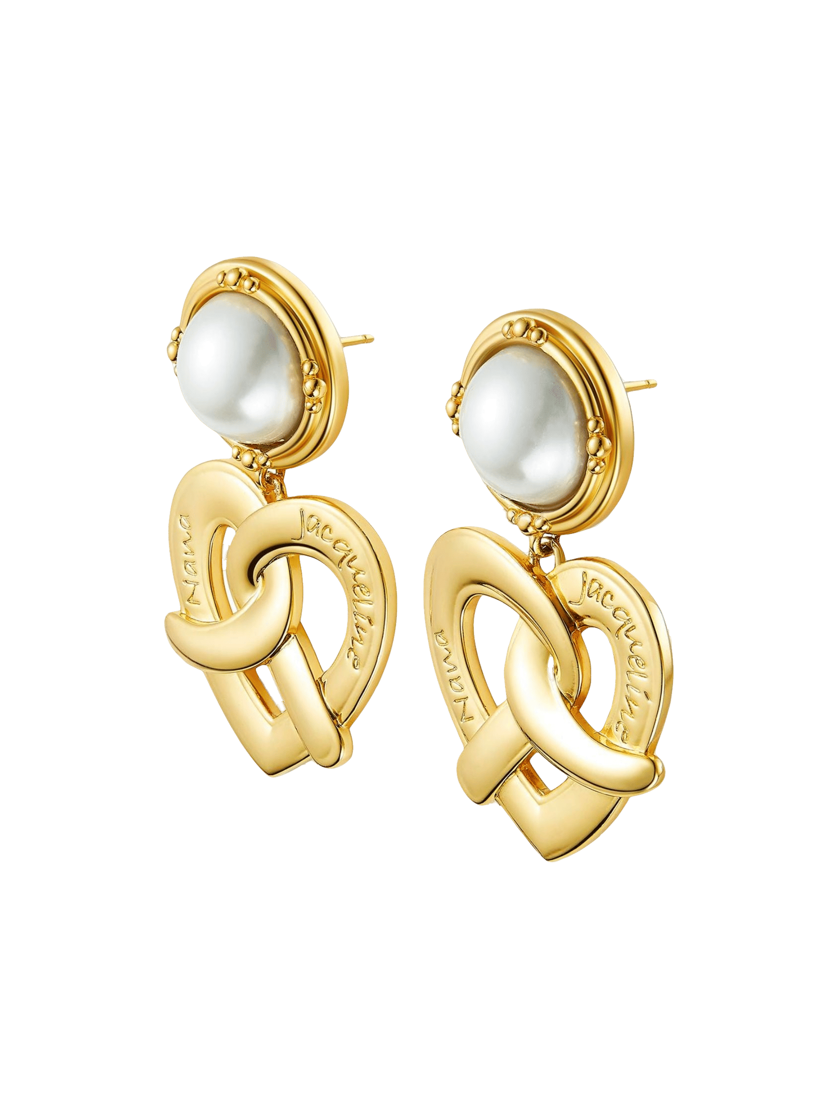 Felicity Pearl Earrings in Gold made by Nana Jacqueline