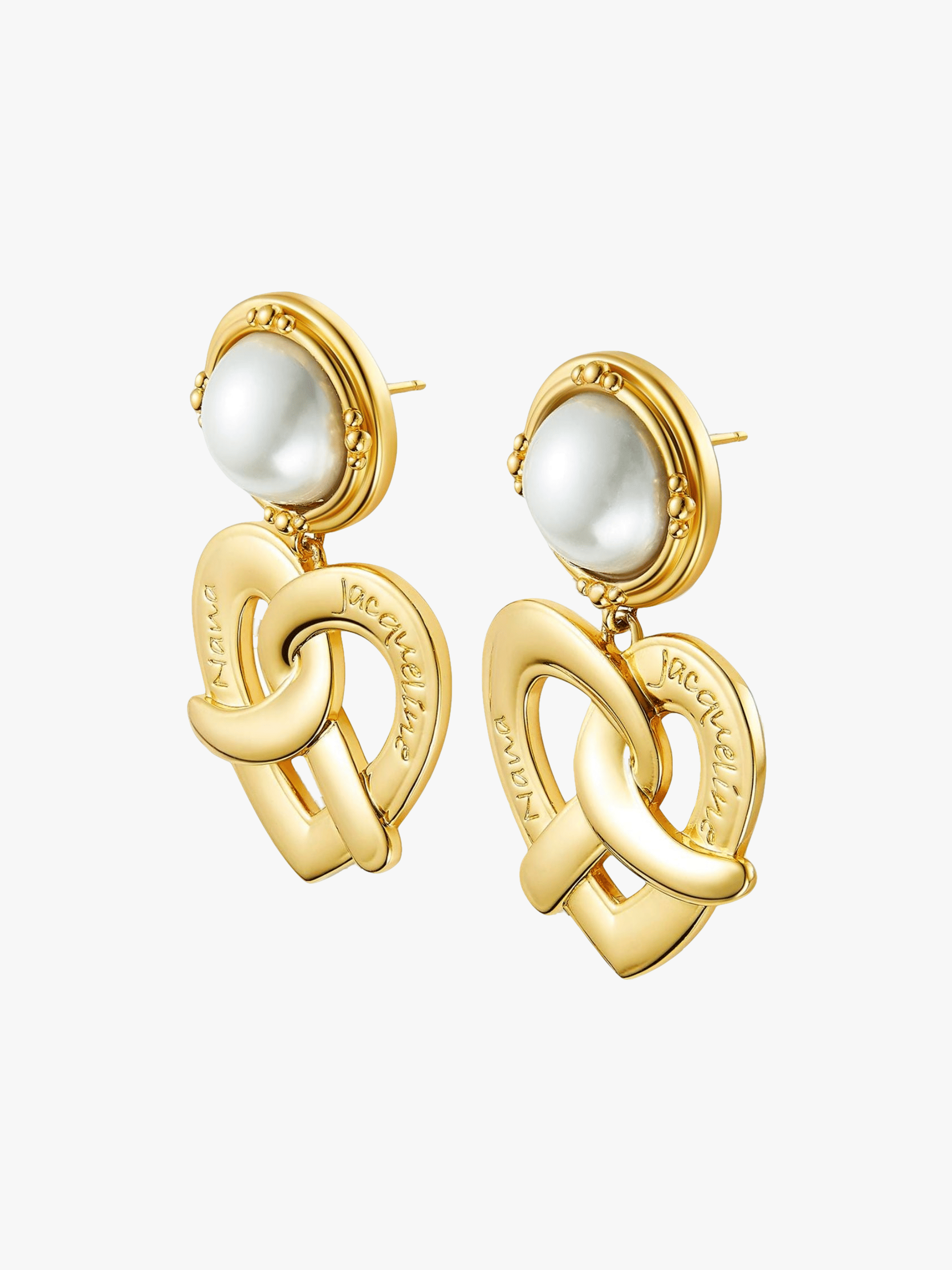 Felicity Pearl Earrings in Gold made by Nana Jacqueline