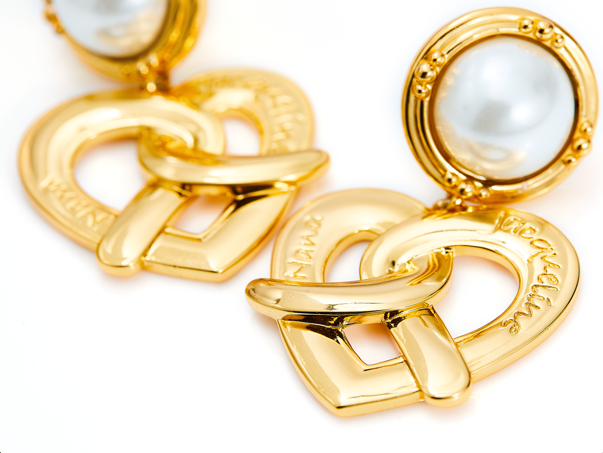 Felicity Pearl Earrings in Gold made by Nana Jacqueline