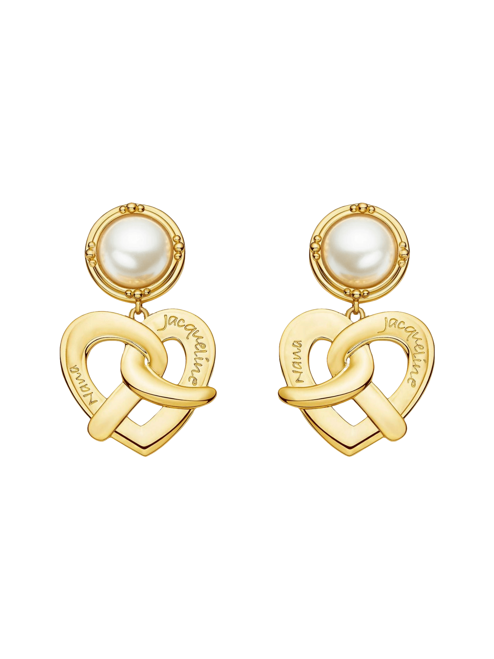 Felicity Pearl Earrings in Gold made by Nana Jacqueline