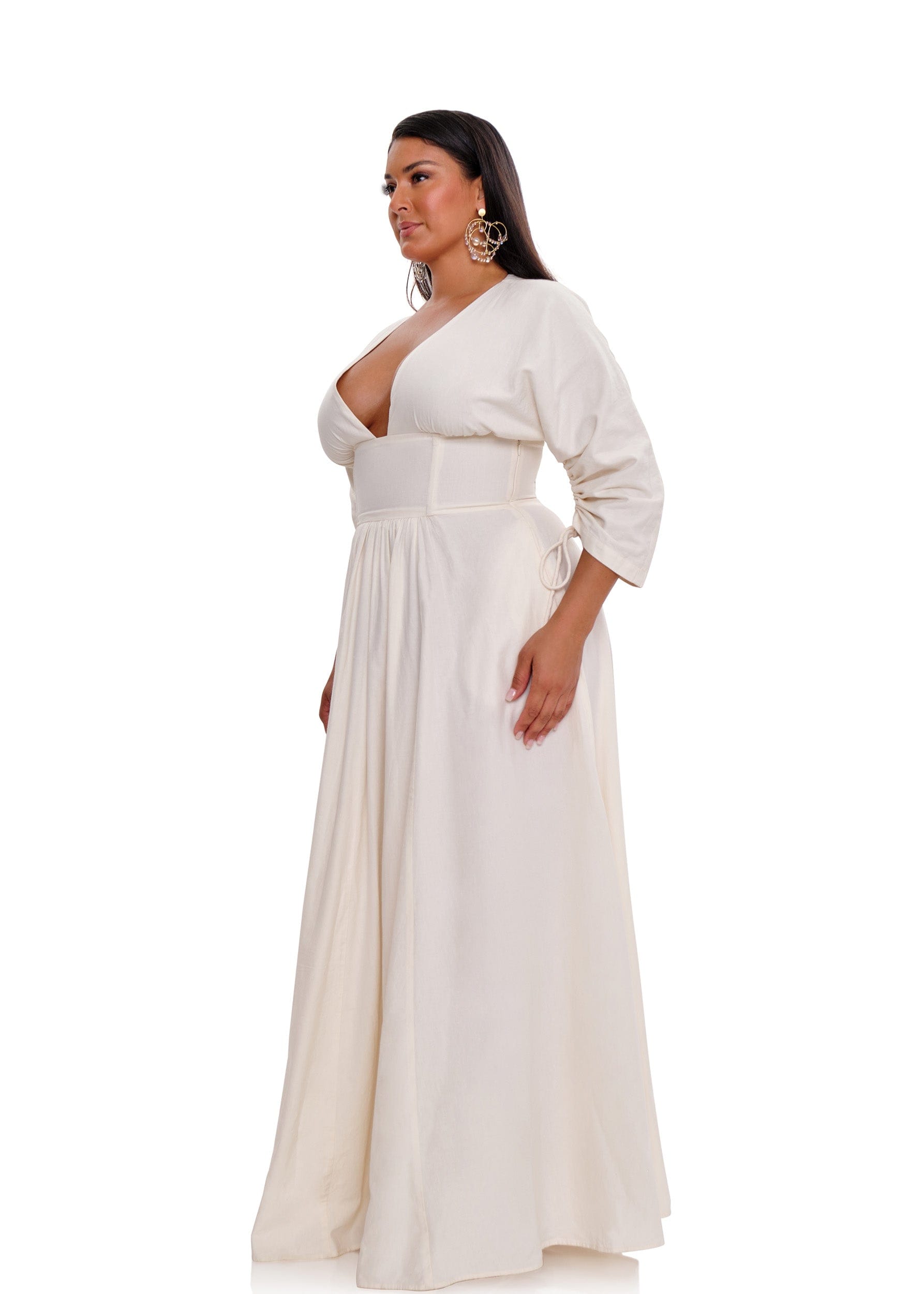 ADELLE MAXI DRESS - BONE made by Andrea Iyamah