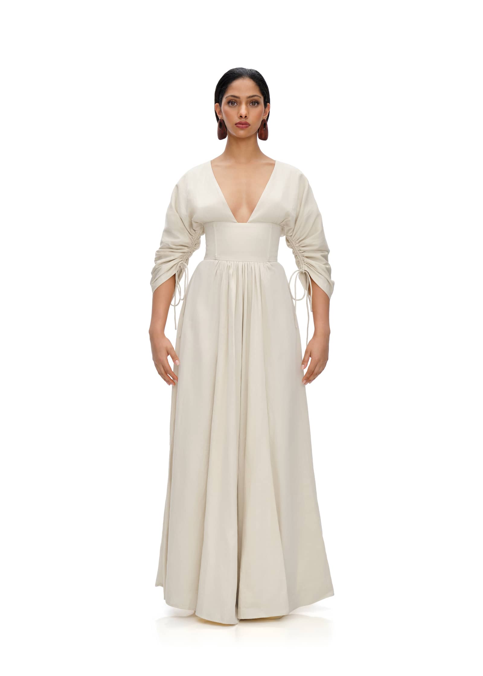 ADELLE MAXI DRESS - BONE made by Andrea Iyamah