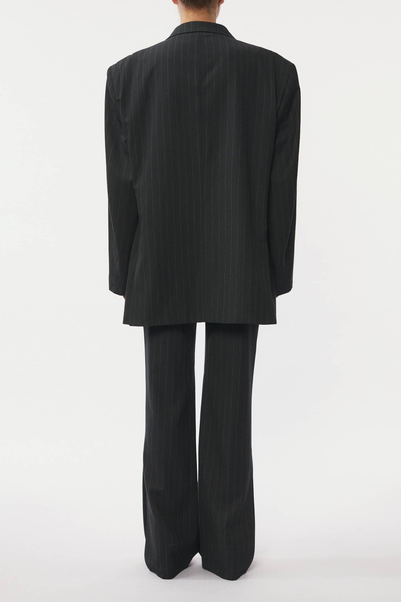 Blazer Embroidery - Grey Pinstripe made by Gemme Collective