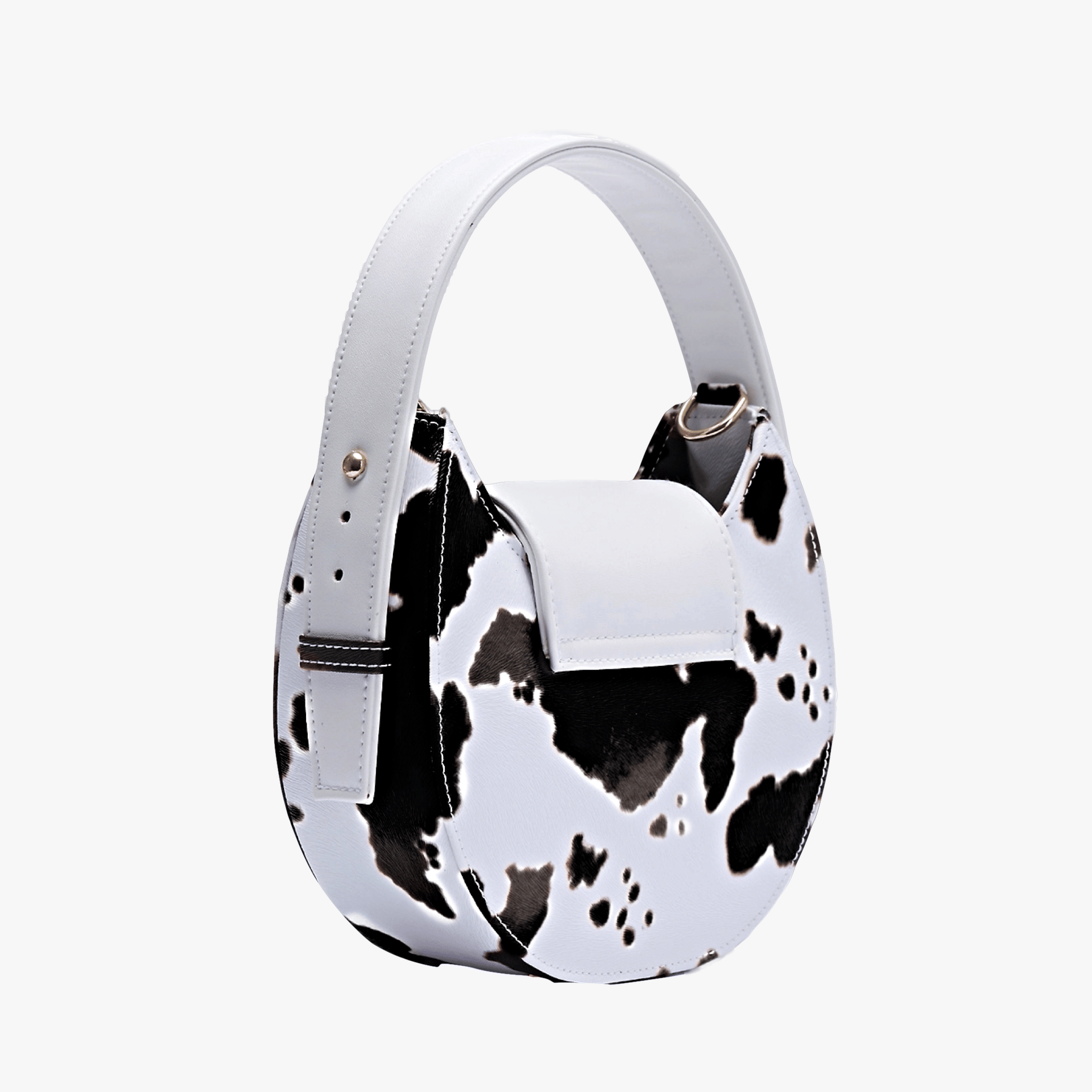 Mow - White x Black - Halfmoon bag made by ALIEL
