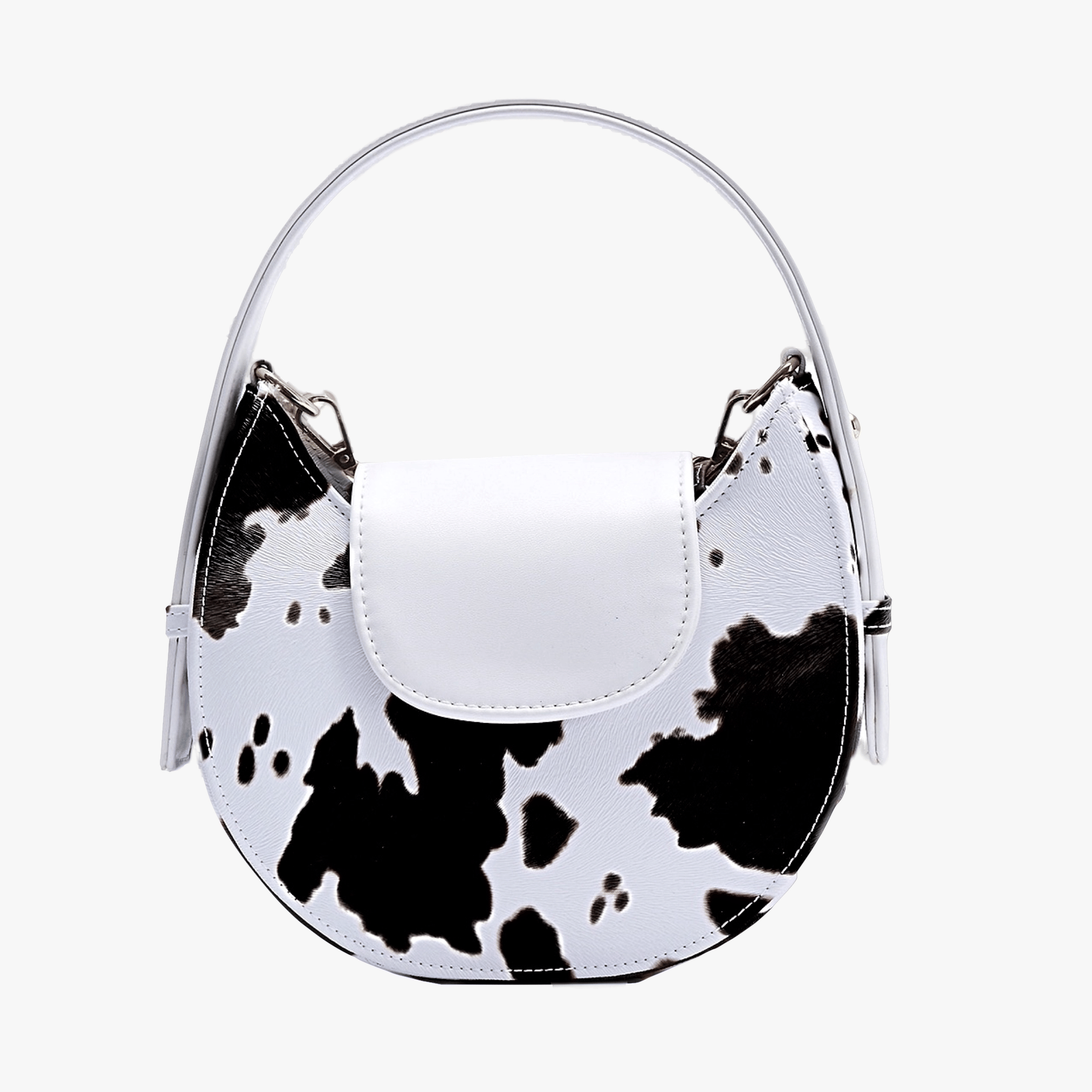 Mow - White x Black - Halfmoon bag made by ALIEL