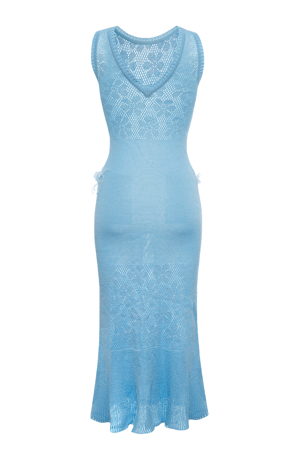 Blue Rose Knit Dress in Blue made by ANDREEVA