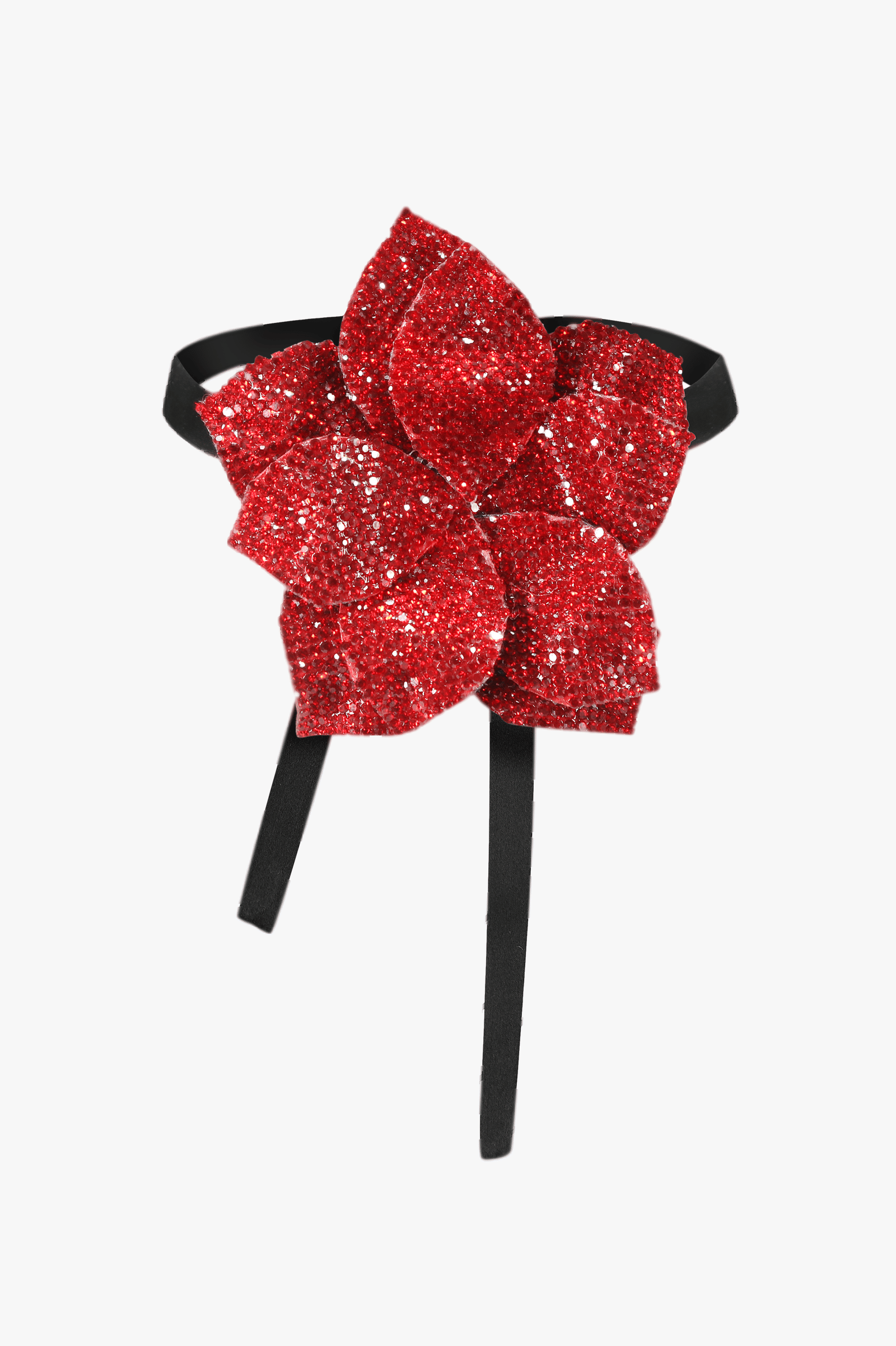 CRYSTAL FLOWER CHOKER in Red made by NUÉ