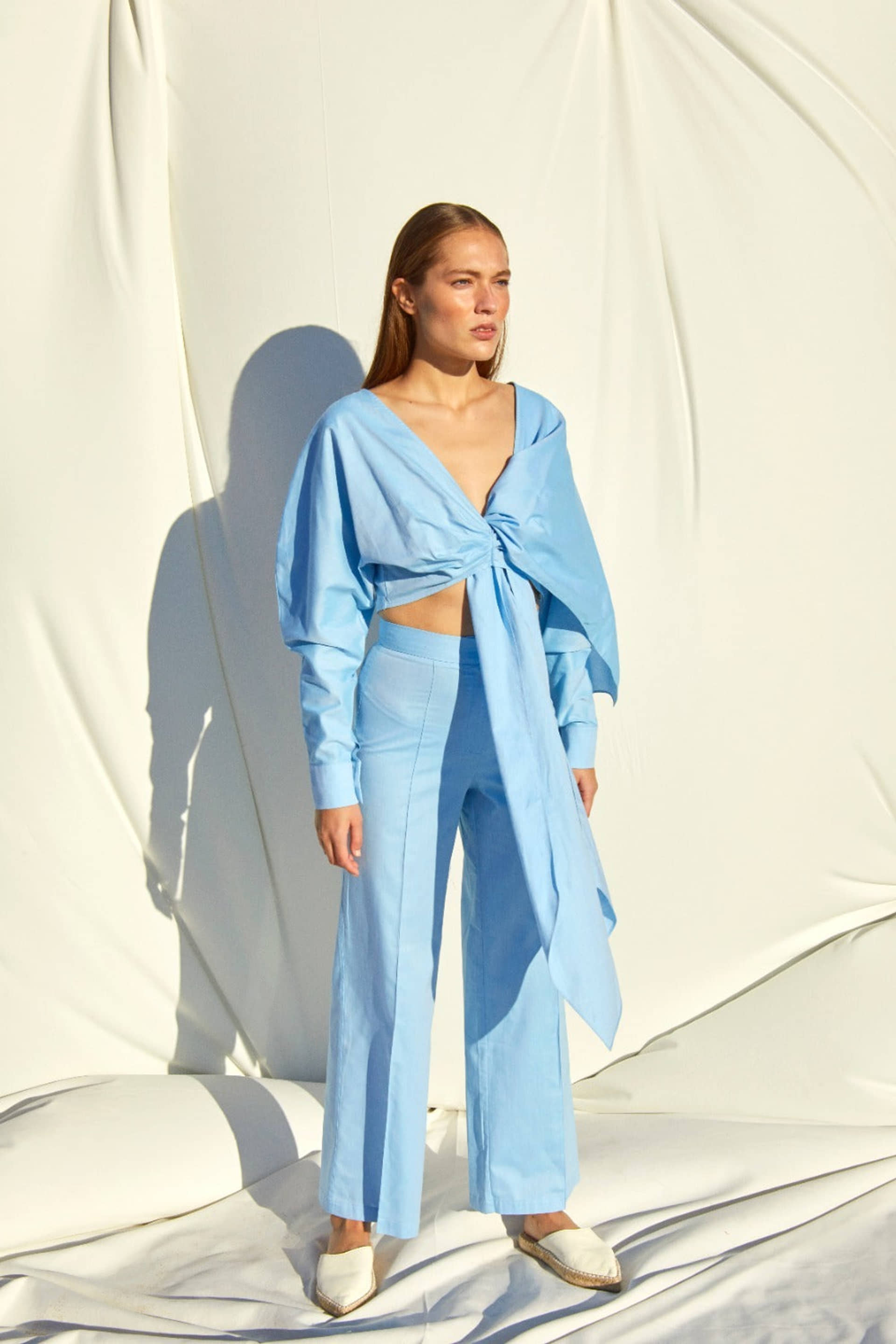 Santoe Pants in Blue made by Nazli Ceren