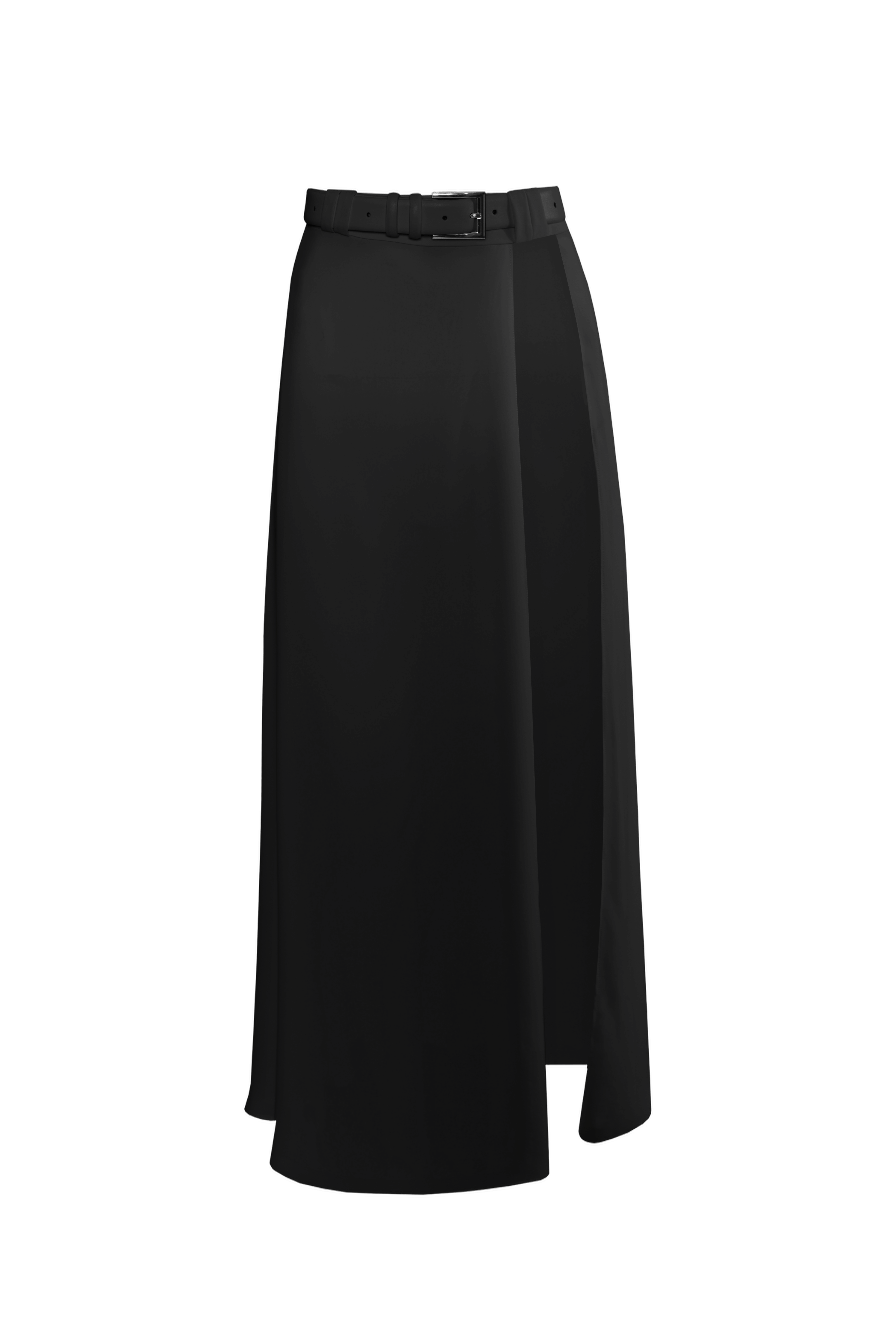BLACK SLIT MIDI SKIRT made by Vestiaire d'un Oiseau Libre