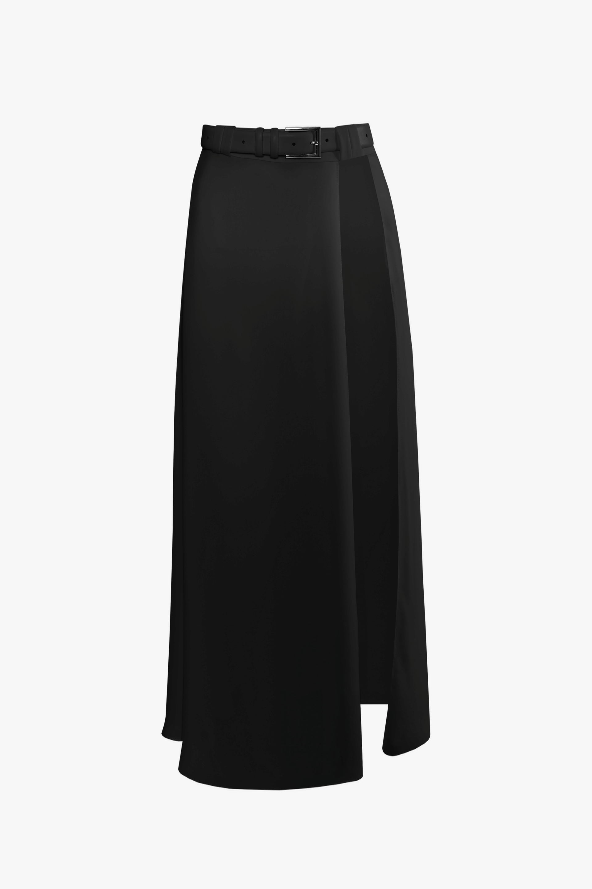 BLACK SLIT MIDI SKIRT made by Vestiaire d'un Oiseau Libre