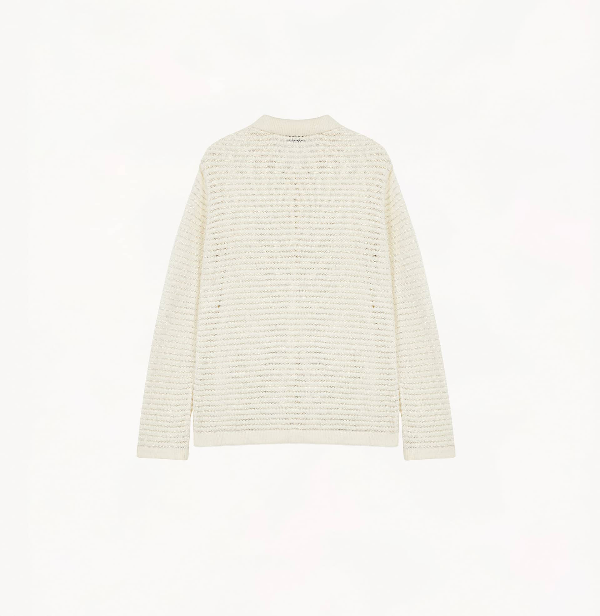 VELVET POINTELLE LAPEL CARDIGAN made by CRUSH Collection