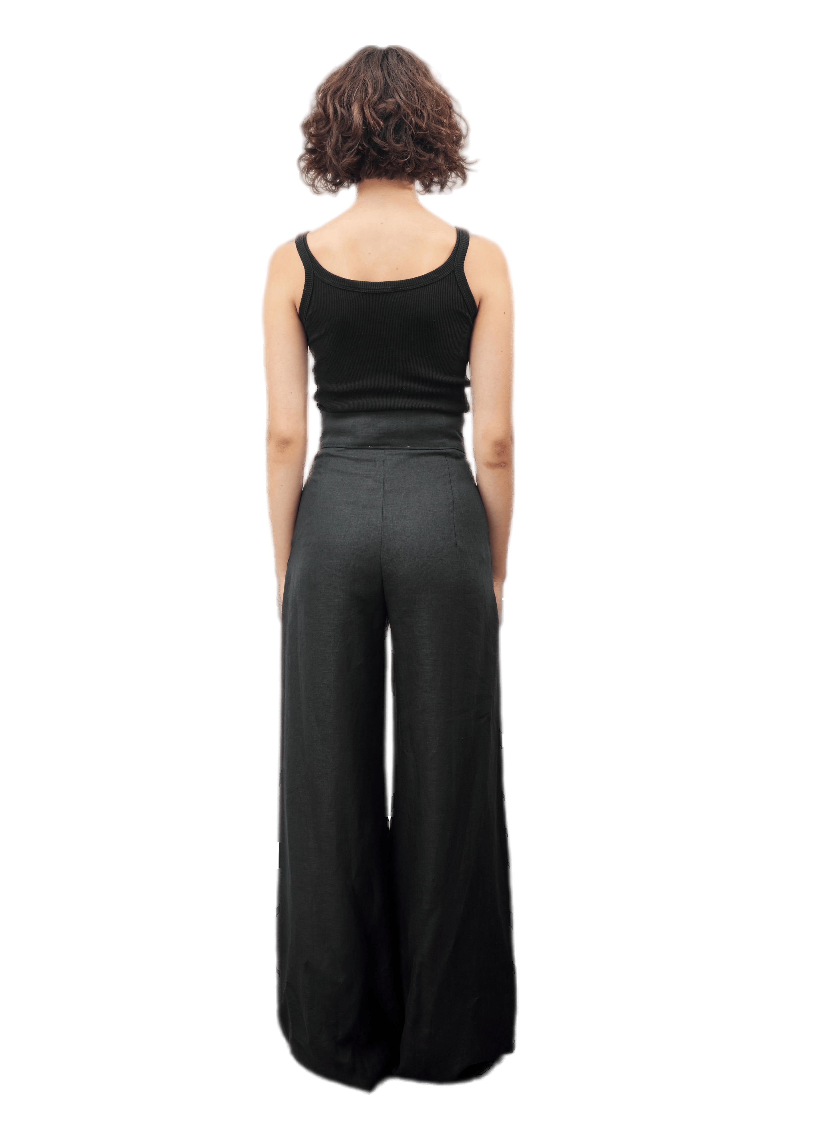 High-waisted Palazzo pants made by Tamar Keburia