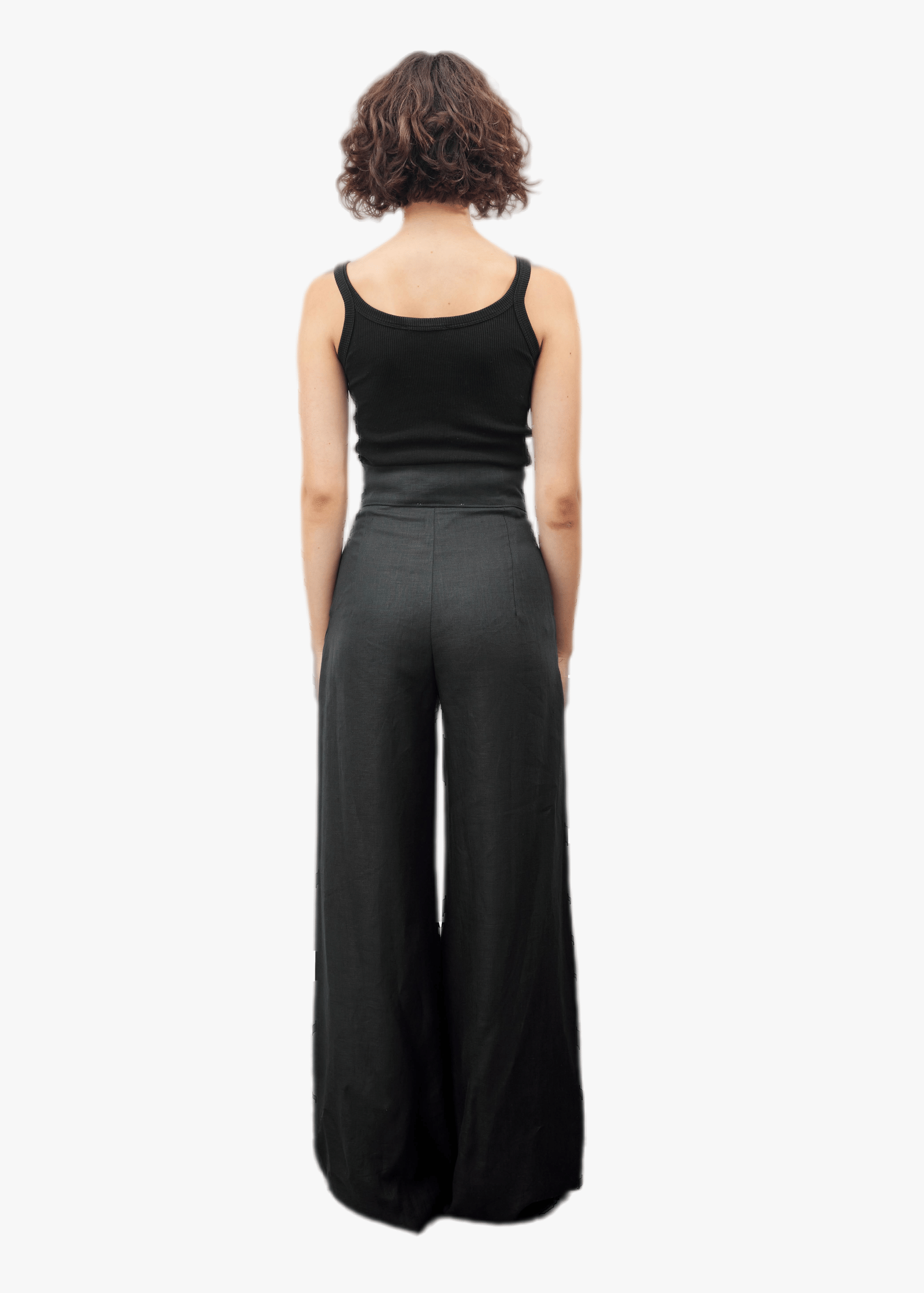 High-waisted Palazzo pants made by Tamar Keburia