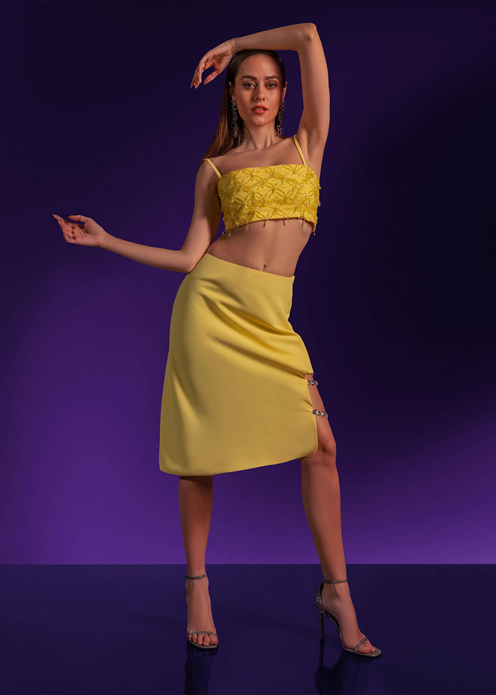 Kaia midi embellished skirt made by Monika Dimova