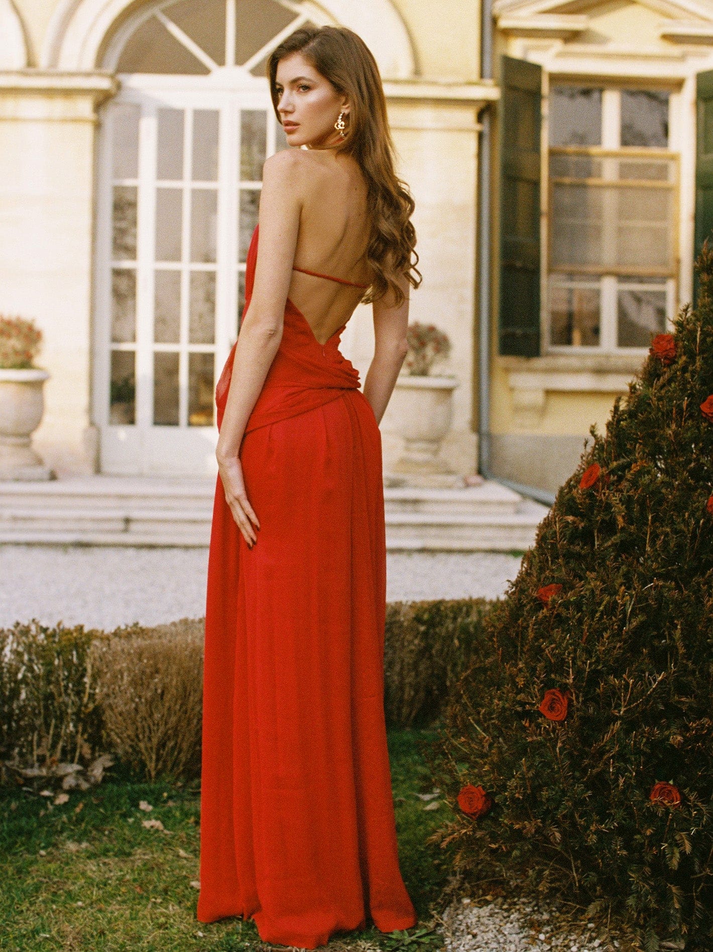 Amber Chiffon Dress (Red) made by Nana Jacqueline