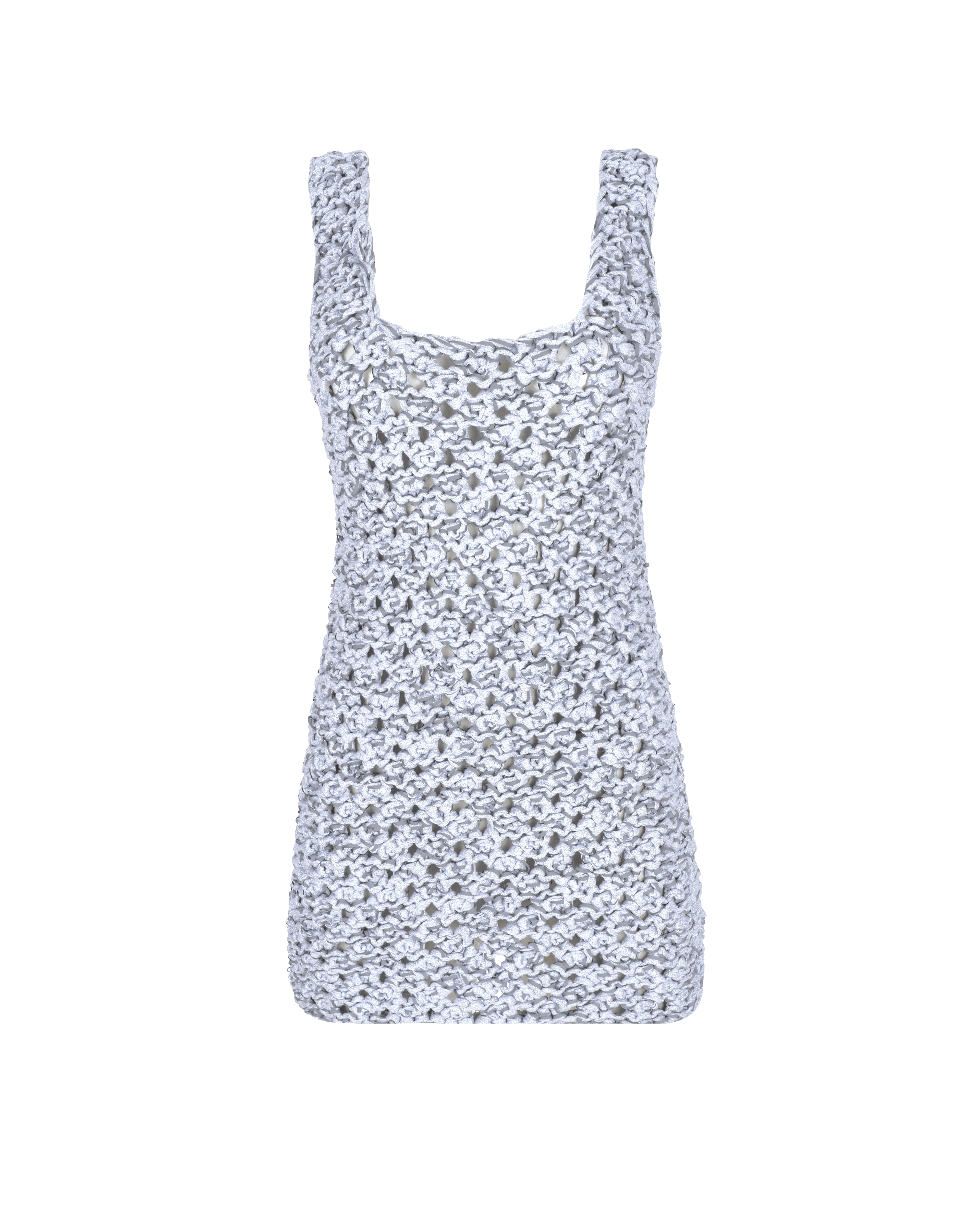 Reflective couture mini dress made by KNITEL
