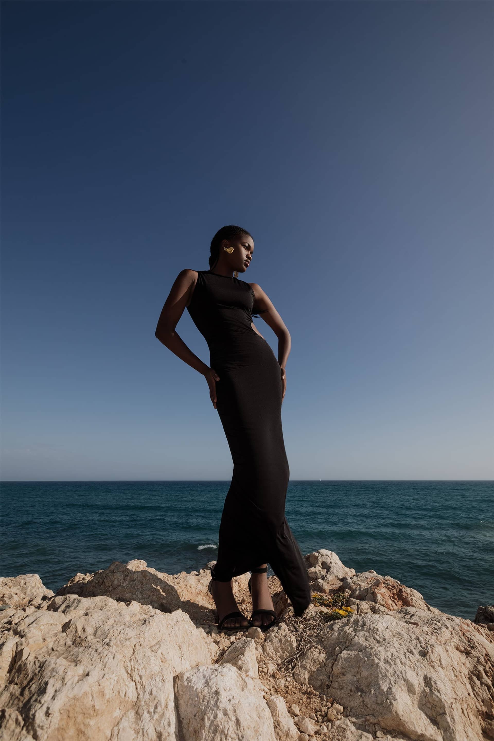 Nicole Black Cutout Dress made by Lora Istanbul