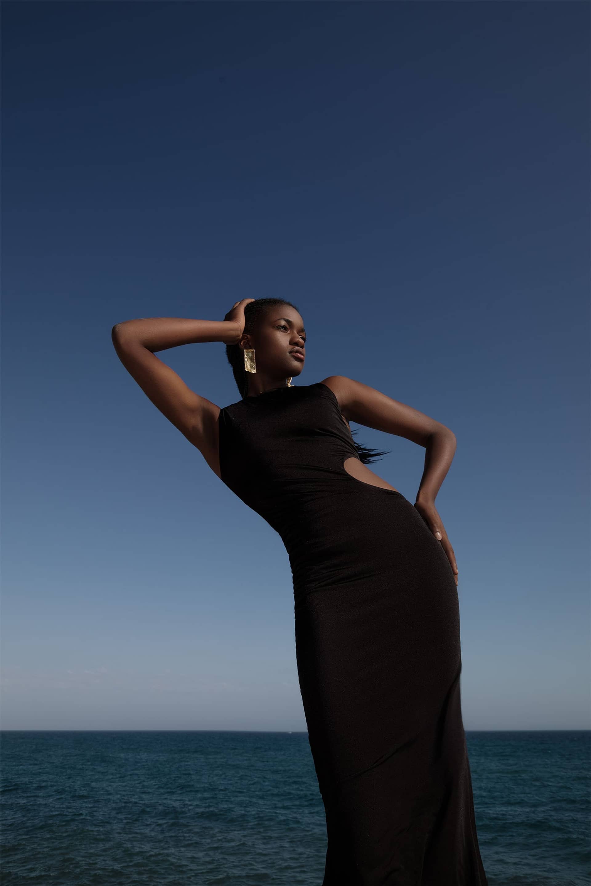 Nicole Black Cutout Dress made by Lora Istanbul