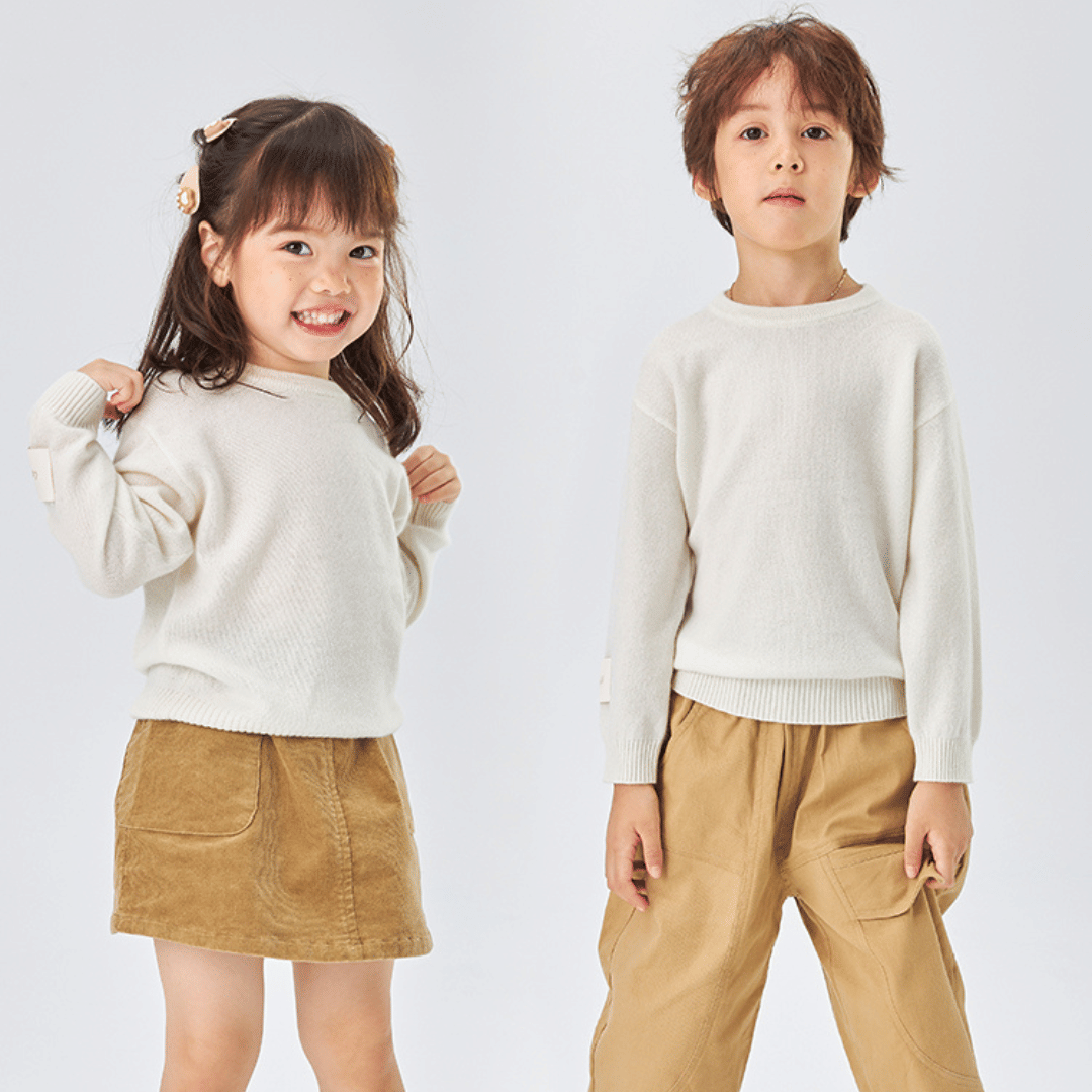 Essential Baby Cashmere Jumper | Snow White made by CozyU