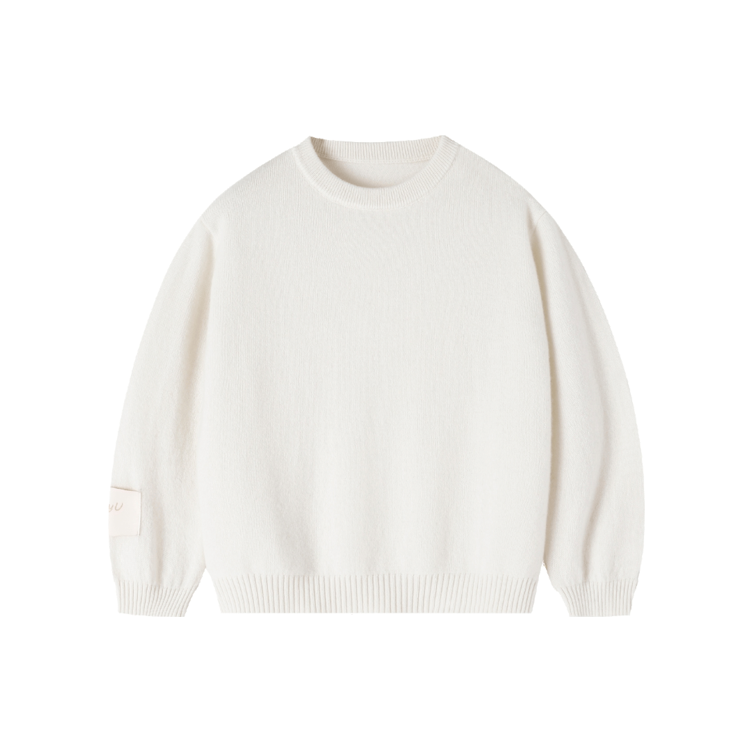 Essential Baby Cashmere Jumper | Snow White made by CozyU