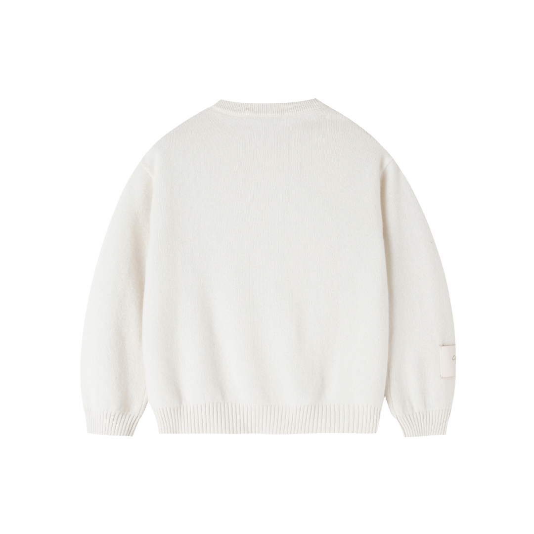 Essential Baby Cashmere Jumper | Snow White made by CozyU