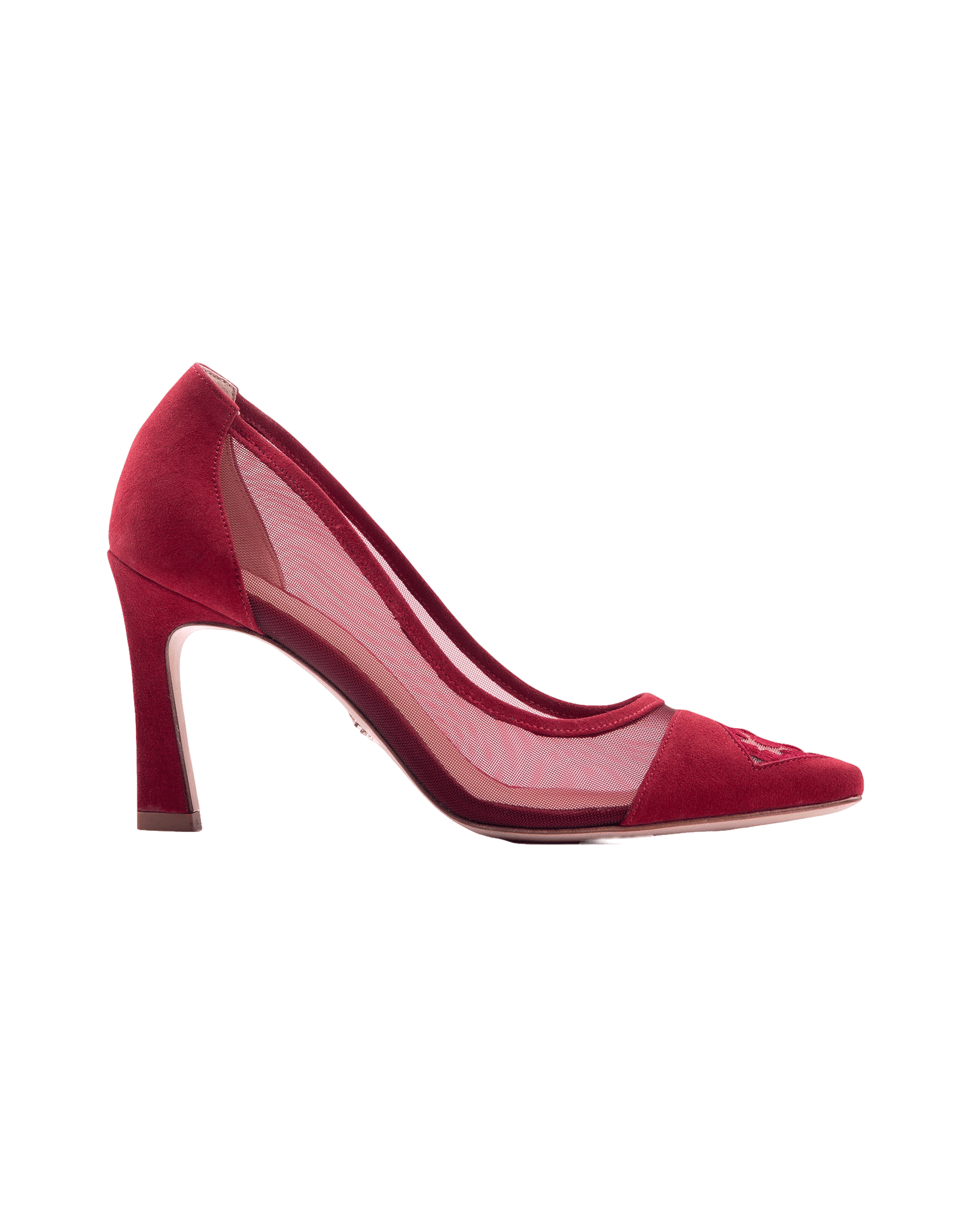 Fiorellini Pump Mesh 85 Dark Red in Red made by ATANA