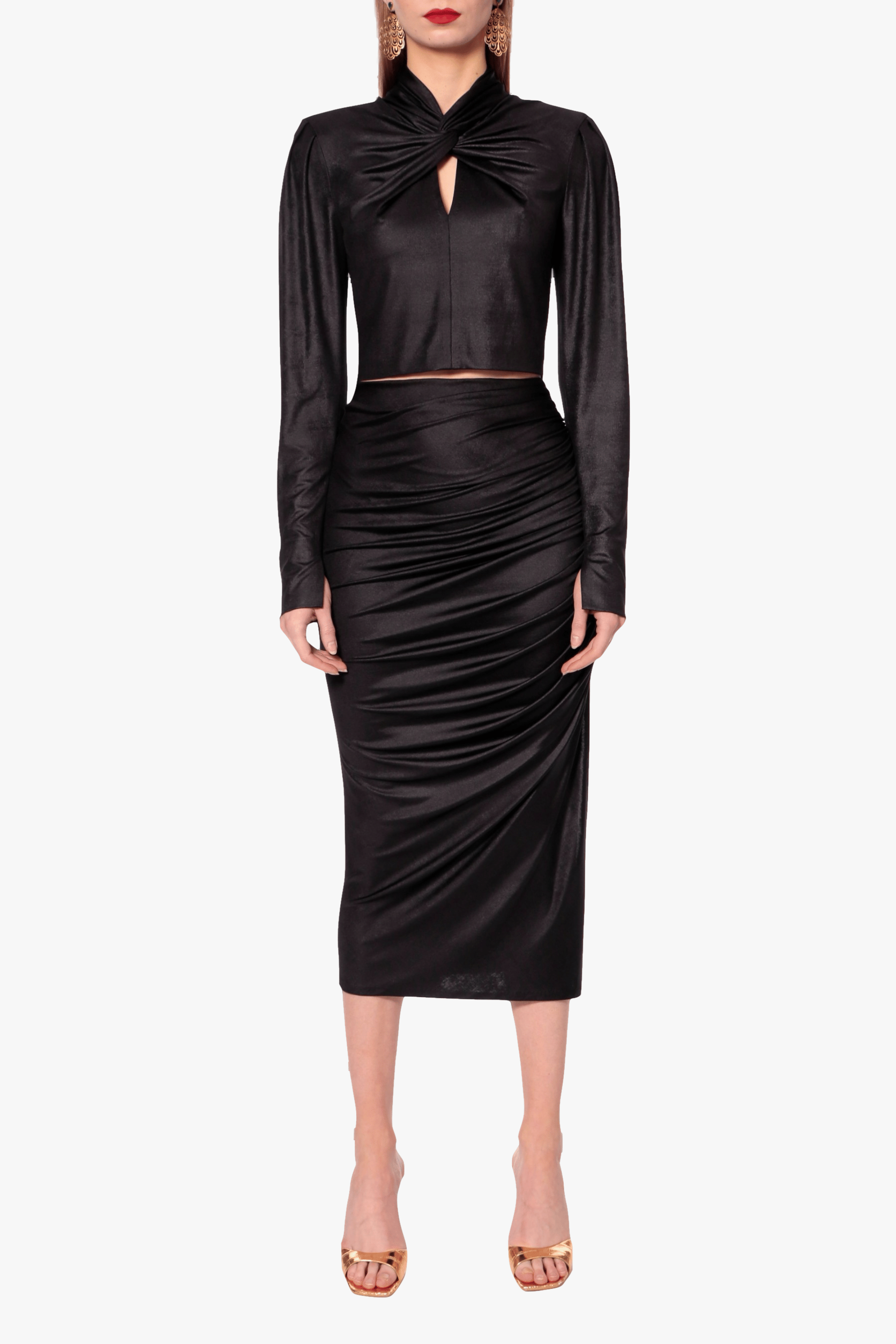 Blouse Dalia Power Black in Black made by HALEWSKI