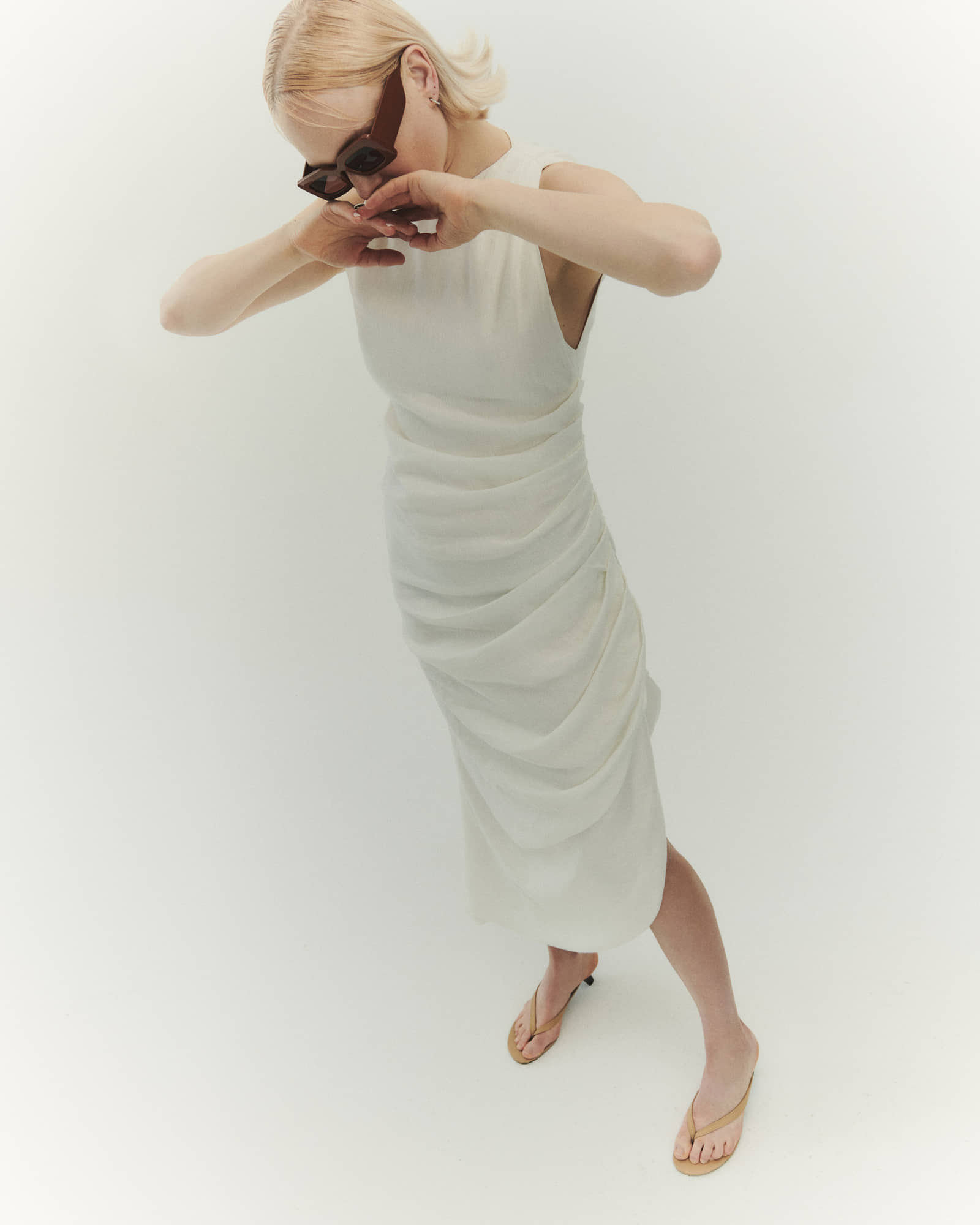 Letter Linen Dress made by Wiktoria Frankowska