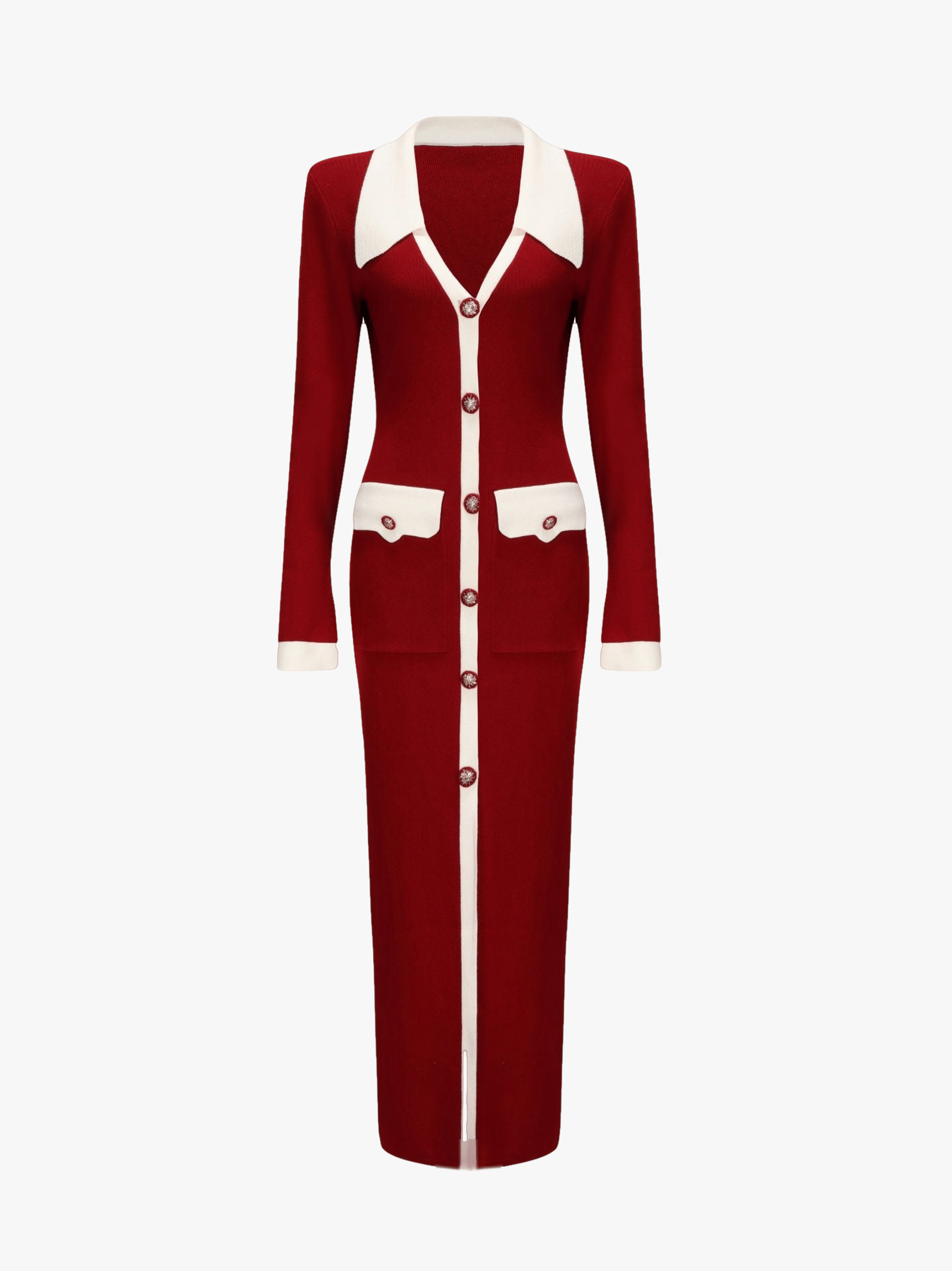 Felicity Long Knit Cardigan (Red) made by Nana Jacqueline