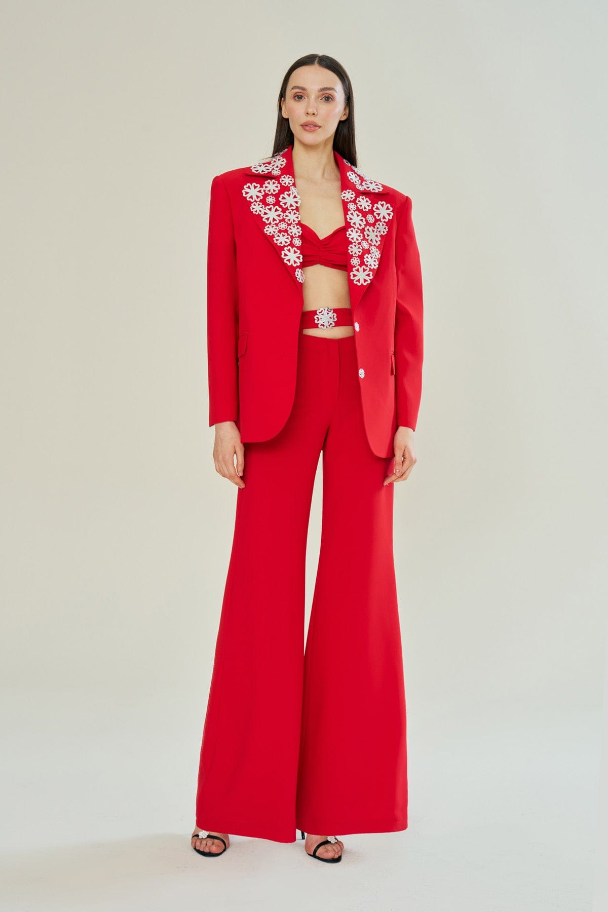 Red Midnight Mirror Chic Jacket made by Declara