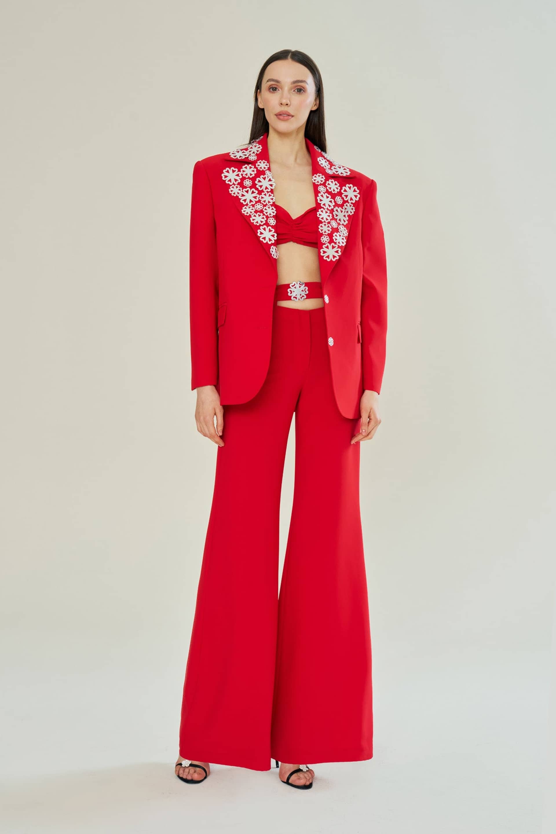 Red Midnight Mirror Chic Jacket made by Declara