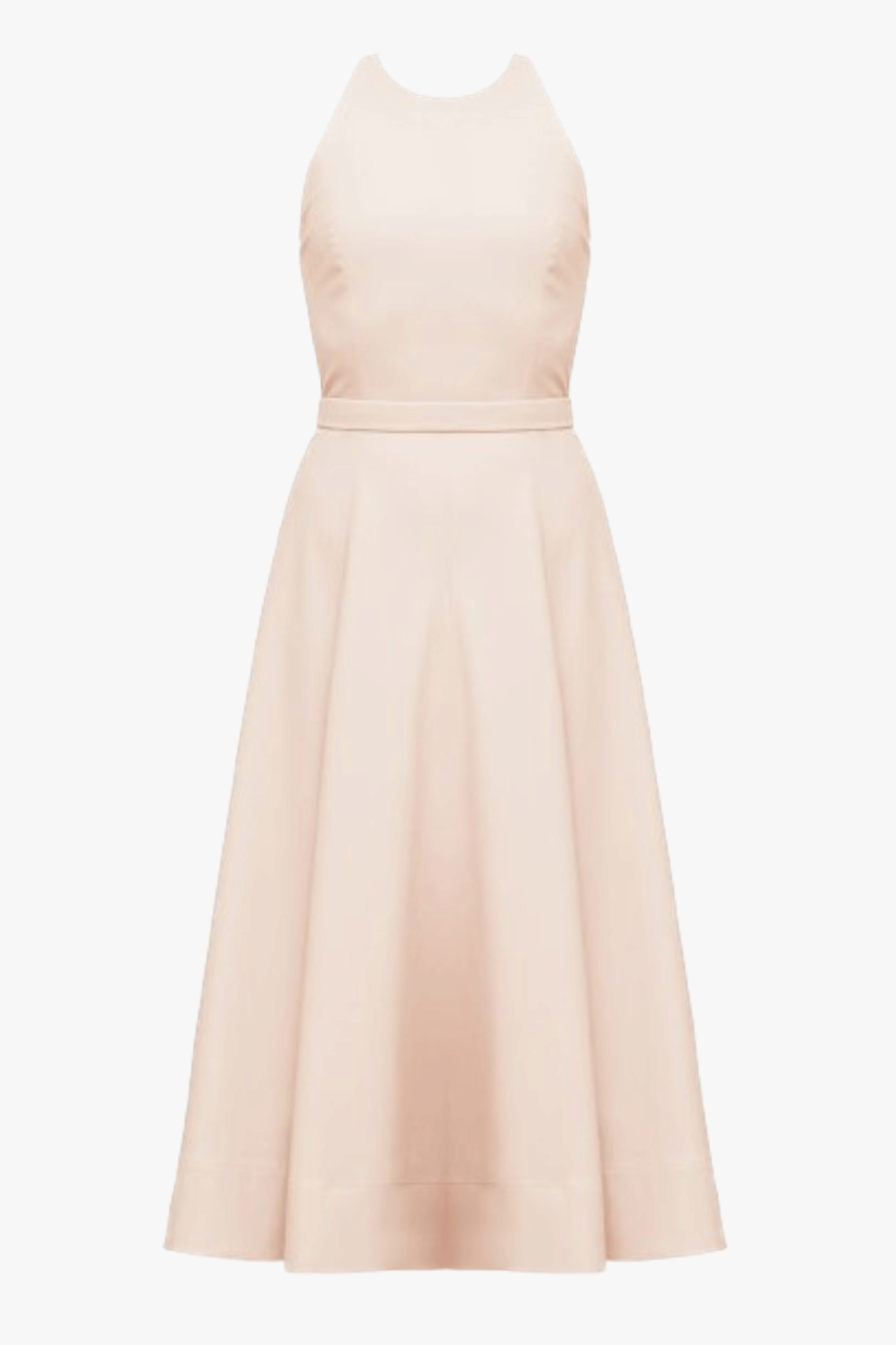 AVALON pastel pink vegan leather midi dress made by UNDRESS