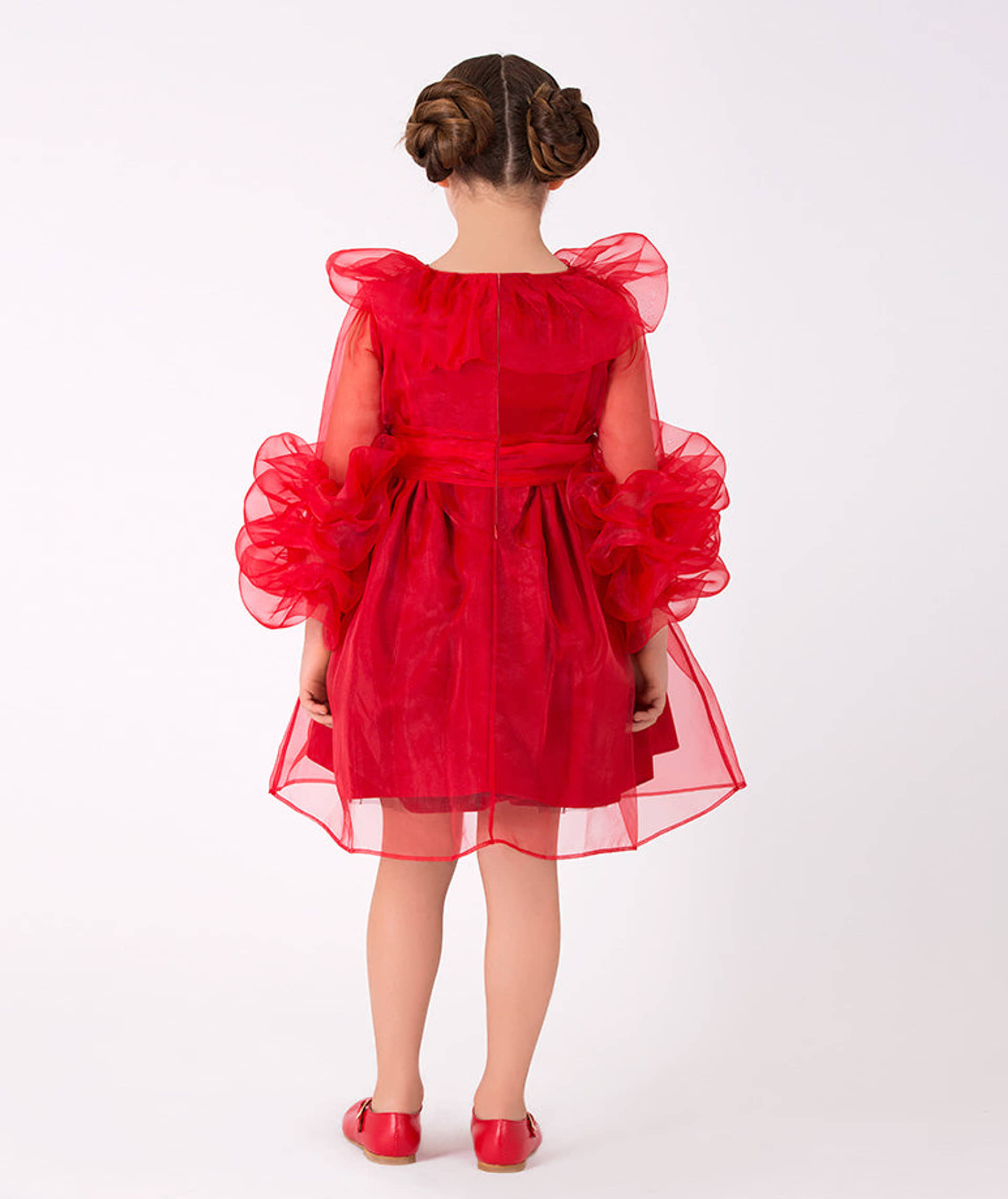 Red Ruffles Dress made by Mama Luma